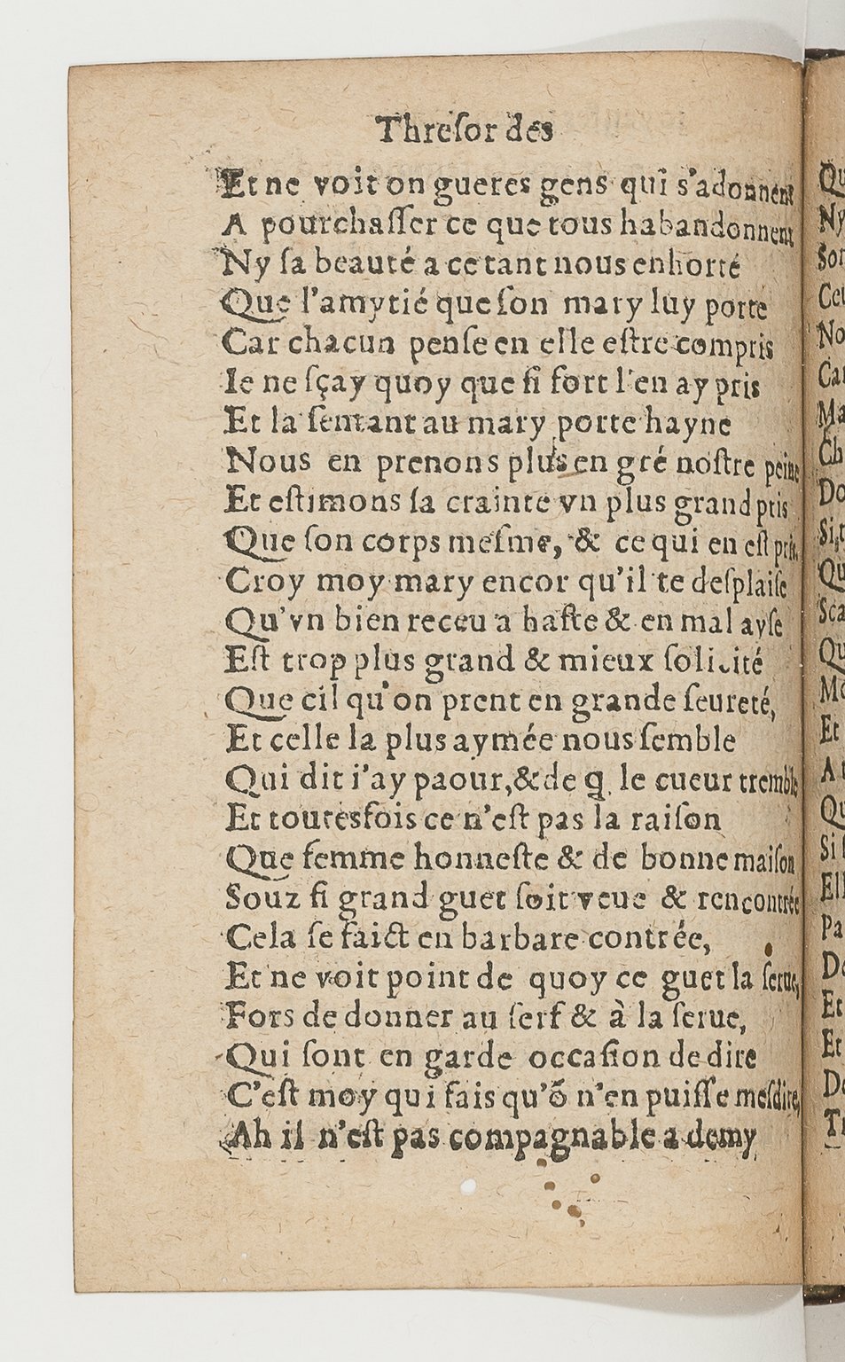 1568c. - Veuve Jean Bonfons - Trésor des joyeuses inventions du parangon de poésies - BnF Arsenal