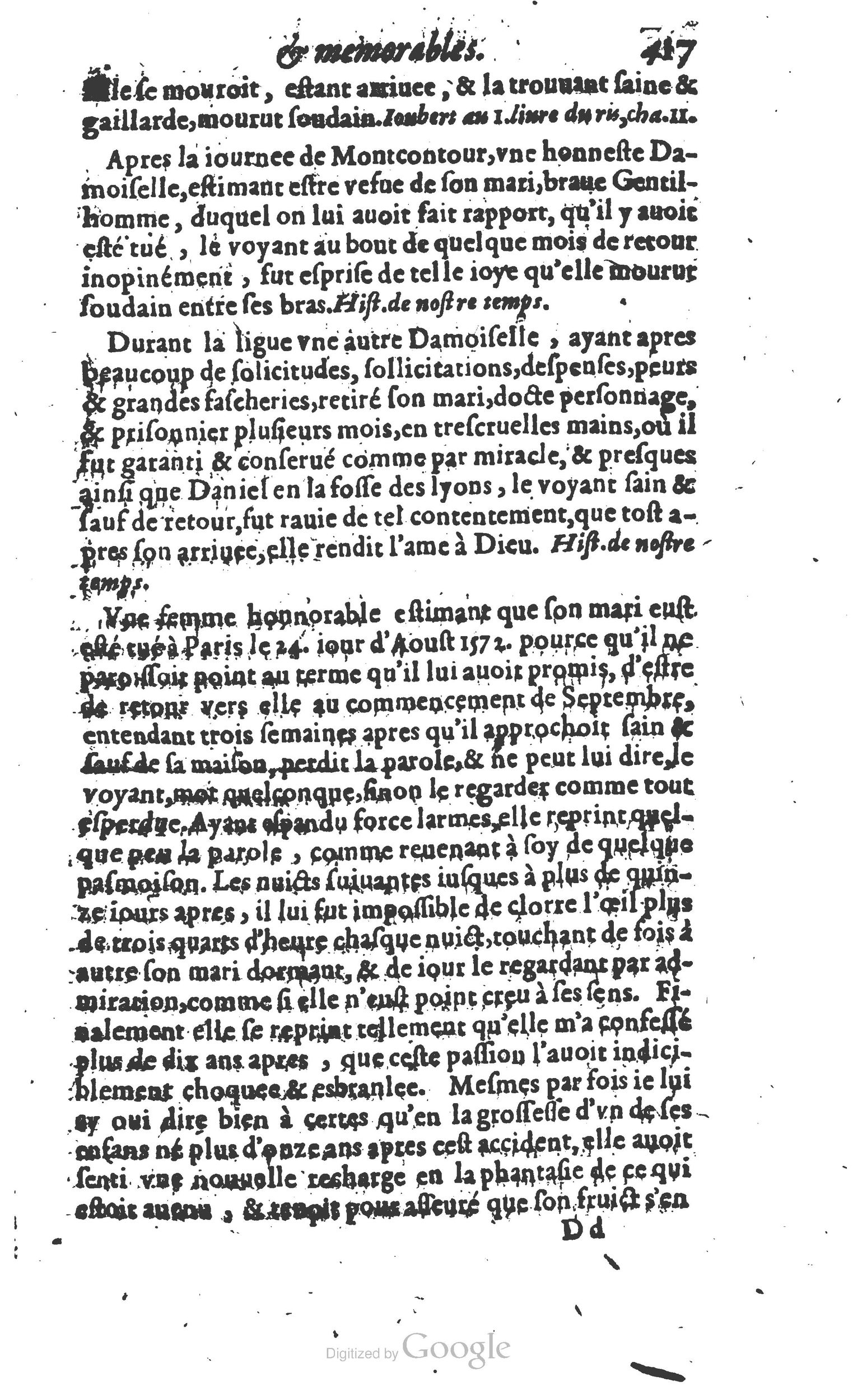 1610 - Paul Marceau - Trésor d’histoires admirables et mémorables - Princeton