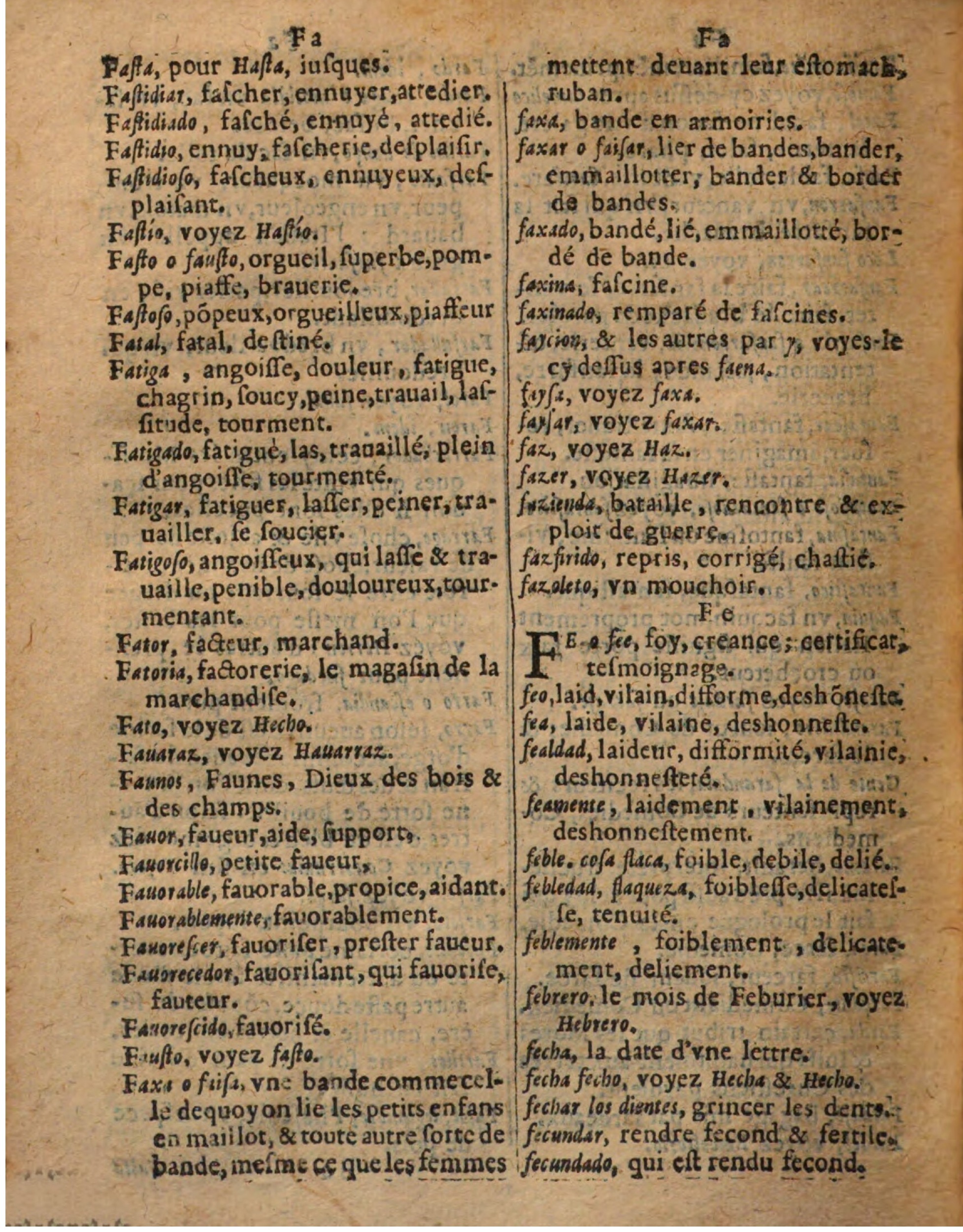 1625 - Hubert Antoine - Trésor des deux langues espagnole et française - Augsbourg