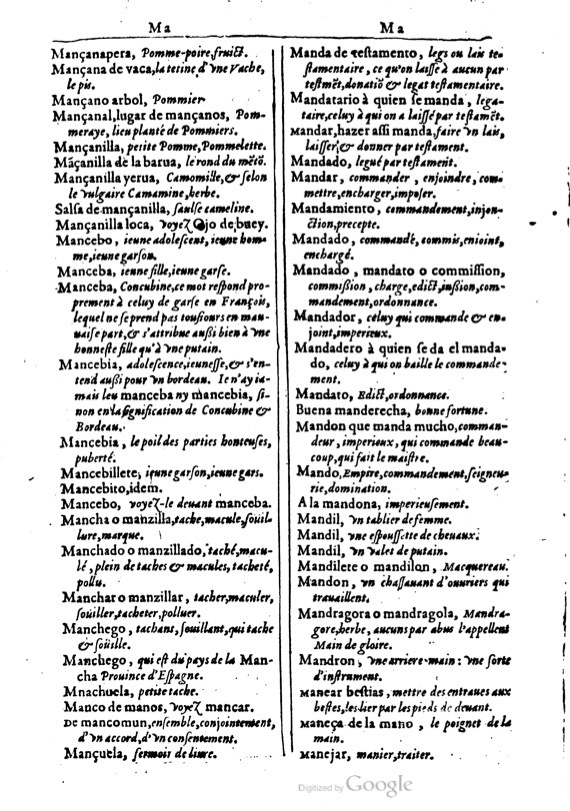 1616 - Veuve Marc Orry - Trésor des deux langues espagnole et française (Première et Seconde parties) - BM Lyon