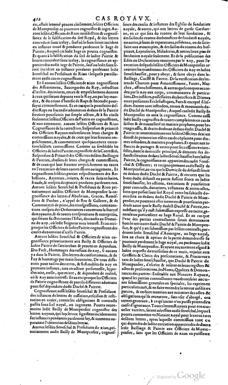 1629 - Veuve Nicolas Buon - Trésor du droit français (29620 T. 1) - BM Lyon