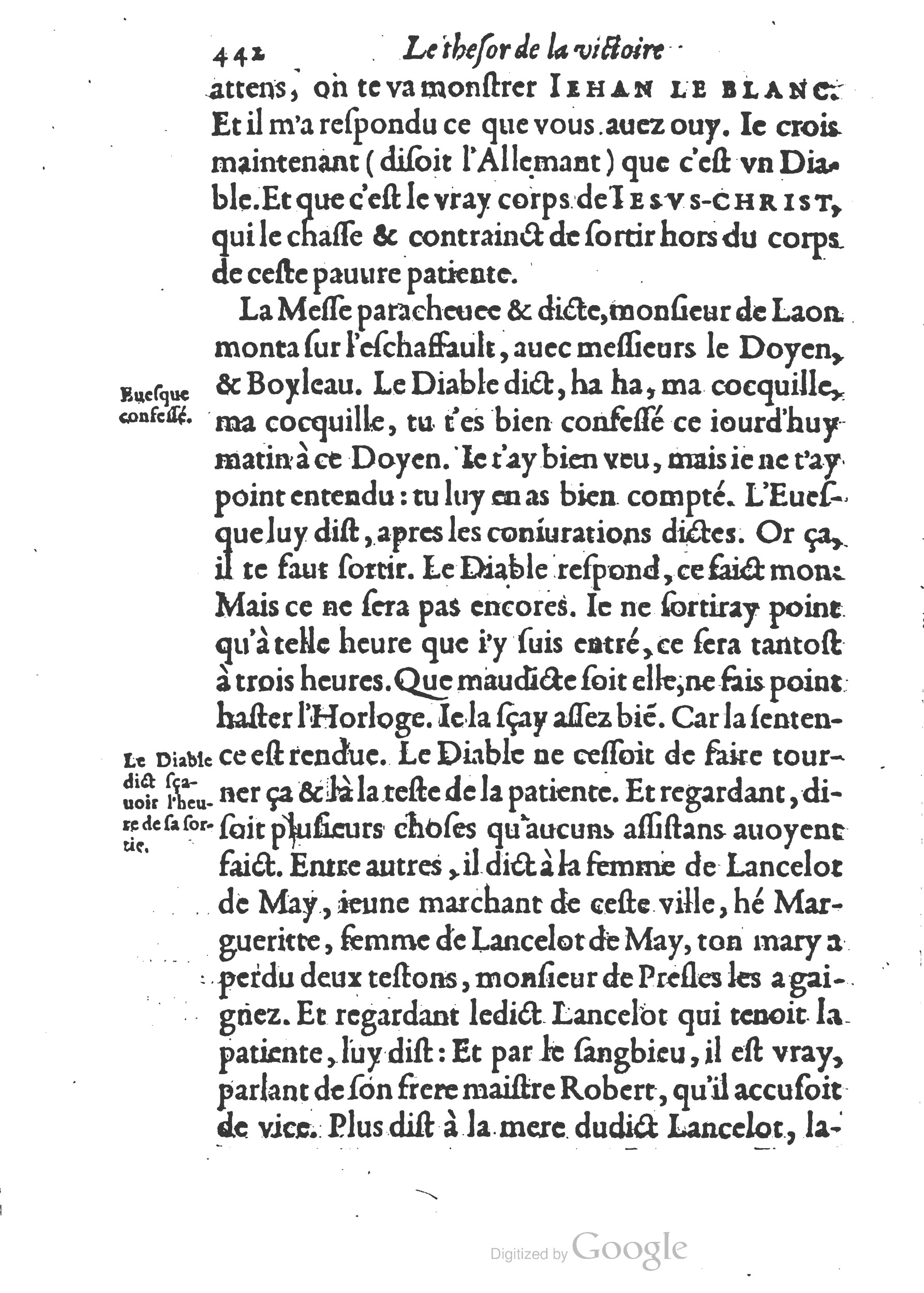 1578 - Nicolas Chesneau - Trésor et entière histoire de la triomphante victoire du corps de Dieu sur l’esprit malin - British Library 1578 - Nicolas Chesneau - Trésor et entière histoire de la triomphante victoire du corps de Dieu sur l’esprit malin - British Library