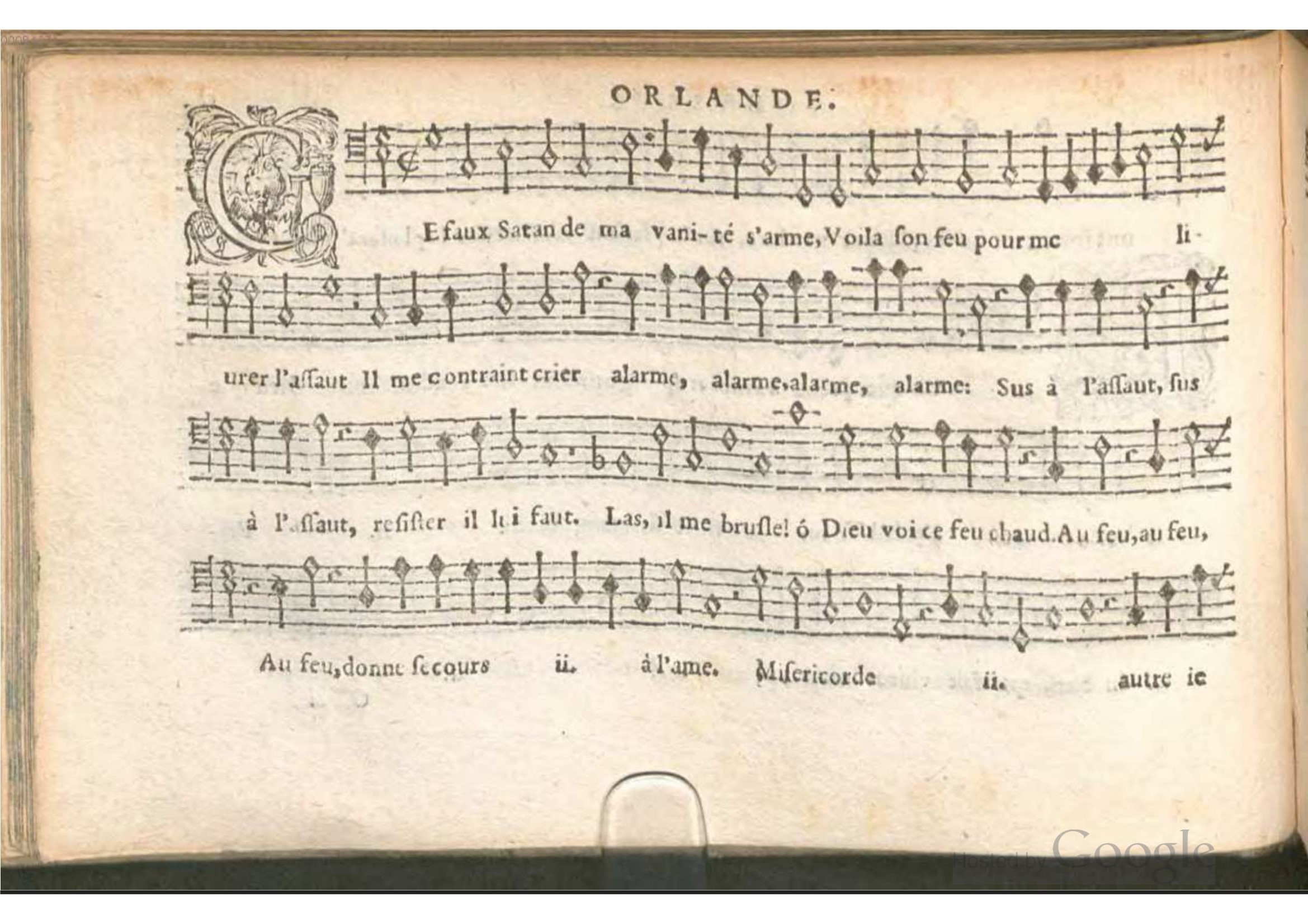 1576 - [Pierre de Saint-André] - Trésor de musique d’Orlande de Lassus Bassus - BSB Munich