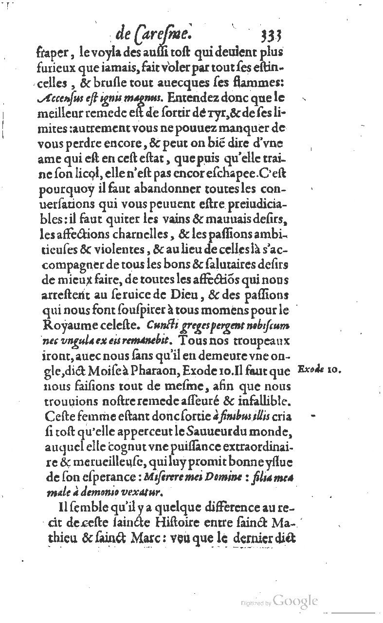 1607 - Nicolas Du Fossé - Trésor quadragésimal - T 01 - BM Lyon