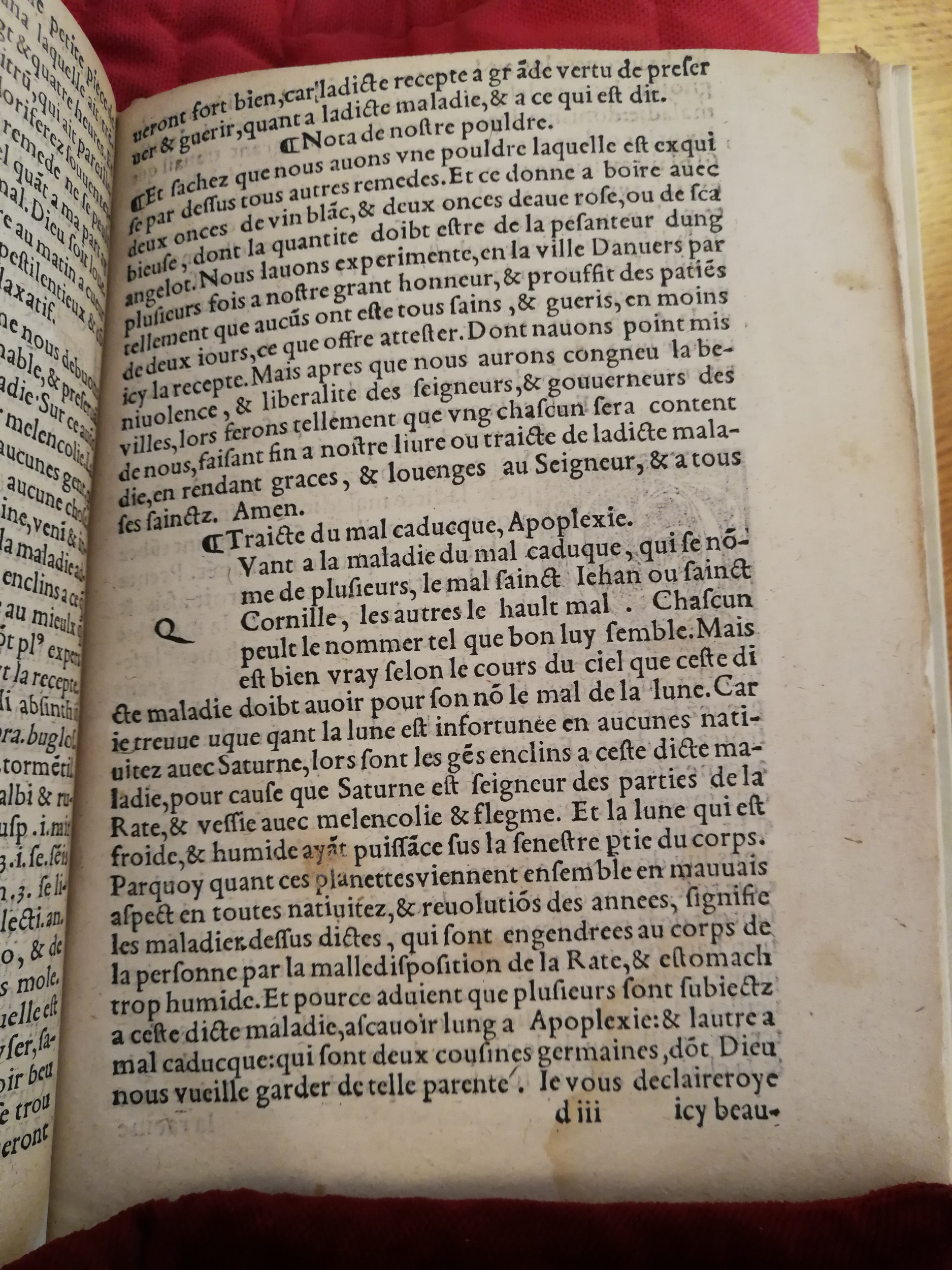 1544 - [Guillaume Bossozel] - Trésor du remède préservatif contre la peste - Bibliothèque Sainte-Geneviève