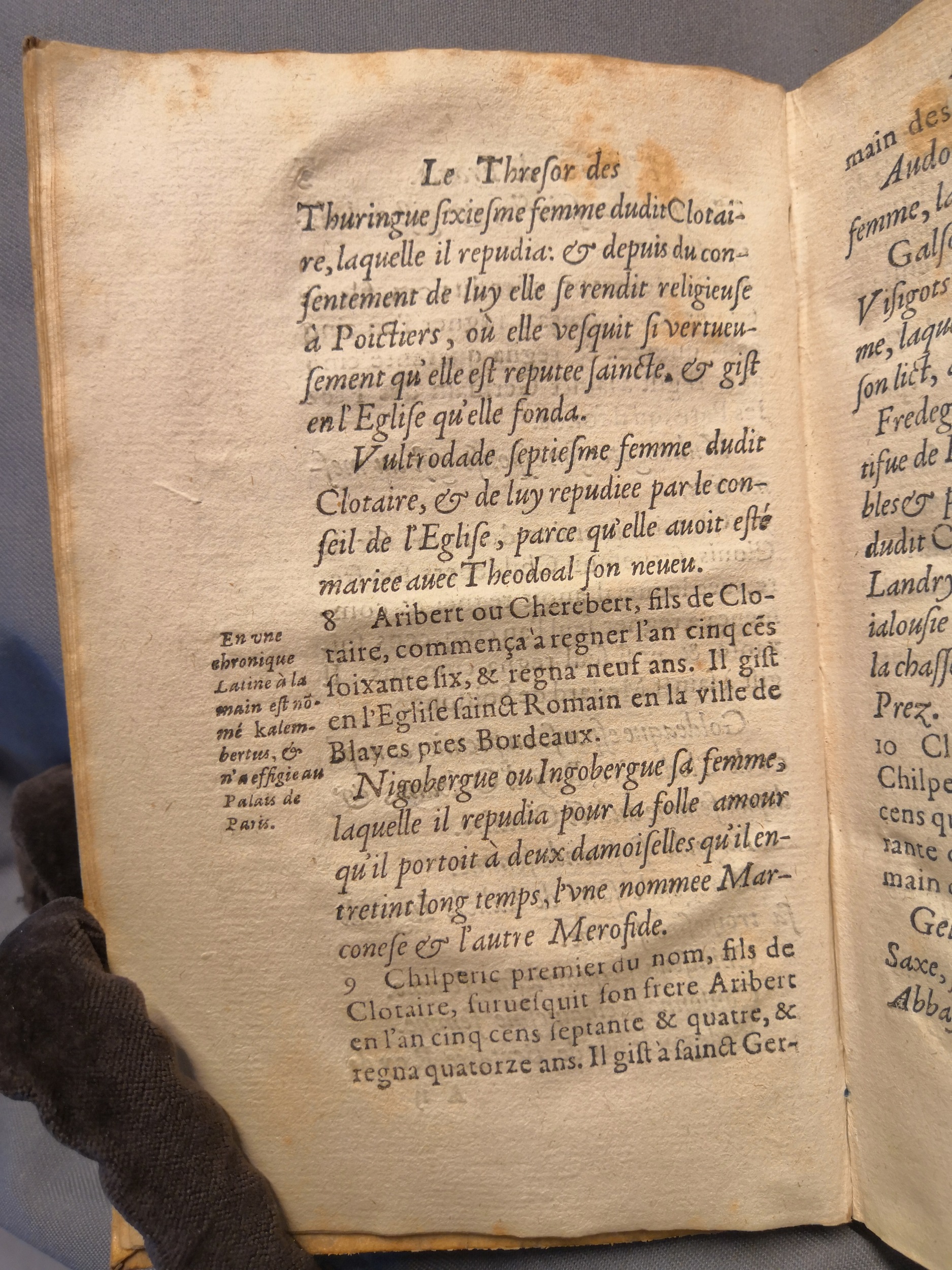 1614 - Jean Corrozet - Trésor des histoires de France - Amsterdam