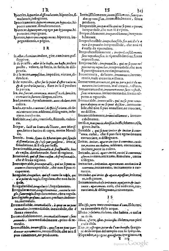 1617 - Samuel Crespin - Trésor des trois langues espagnole, française et italienne (3 parties) - Ohio