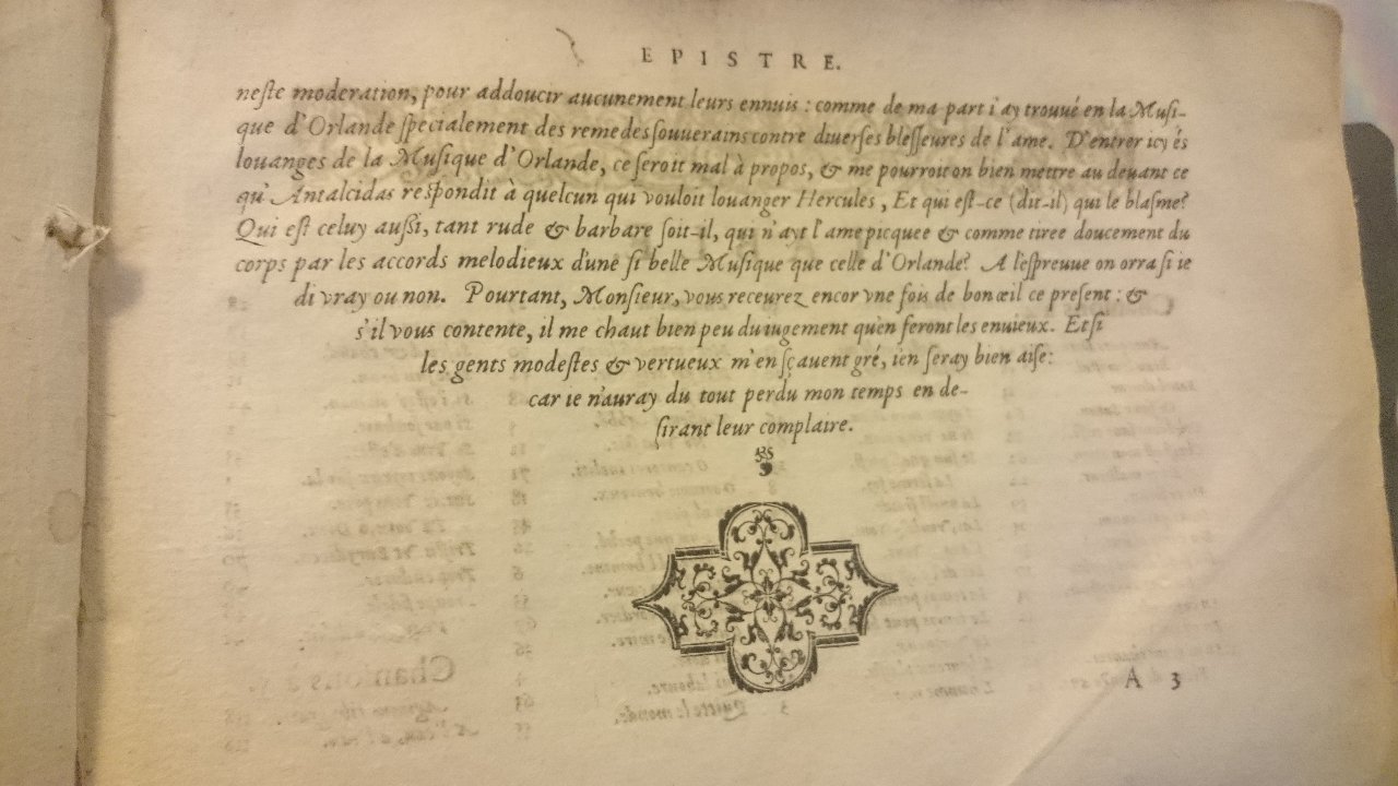 1594 - [Pierre de Saint-André] - Trésor de musique d’Orlande de Lassus, Contratenor - British Library
