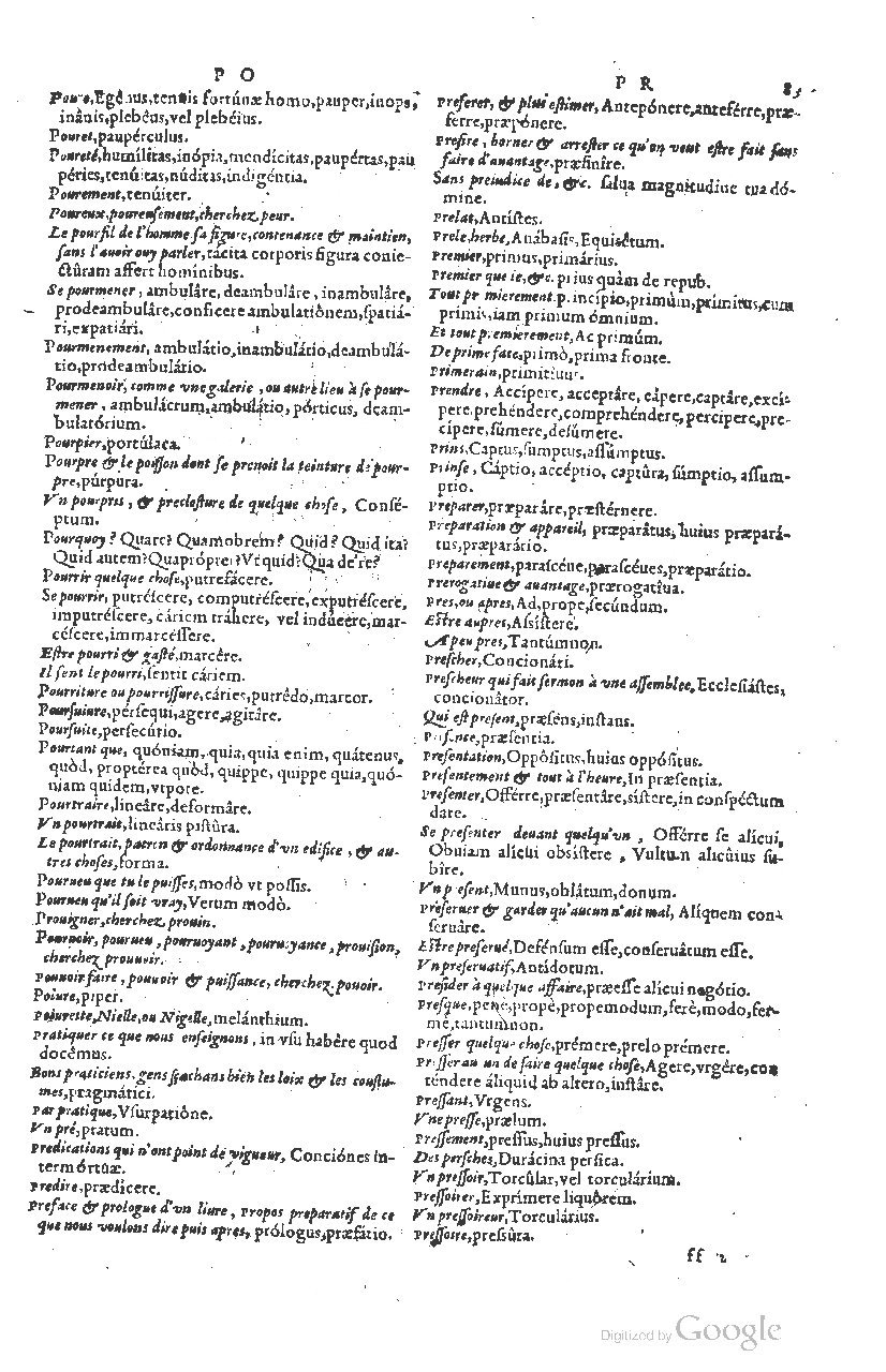 1585 - Simphorianum Beraud et Stephanum Michaëlem - Trésor des mots et traits français - Barcelone 1585 - Simphorianum Beraud et Stephanum Michaëlem - Trésor des mots et traits français - Barcelone