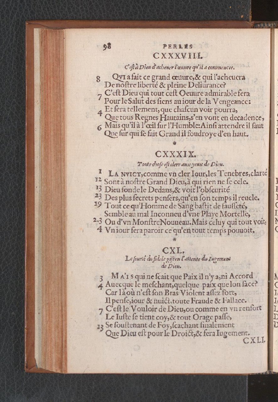 1577 - Jean de Laon - Trésor des 150 psaumes de David - Genève