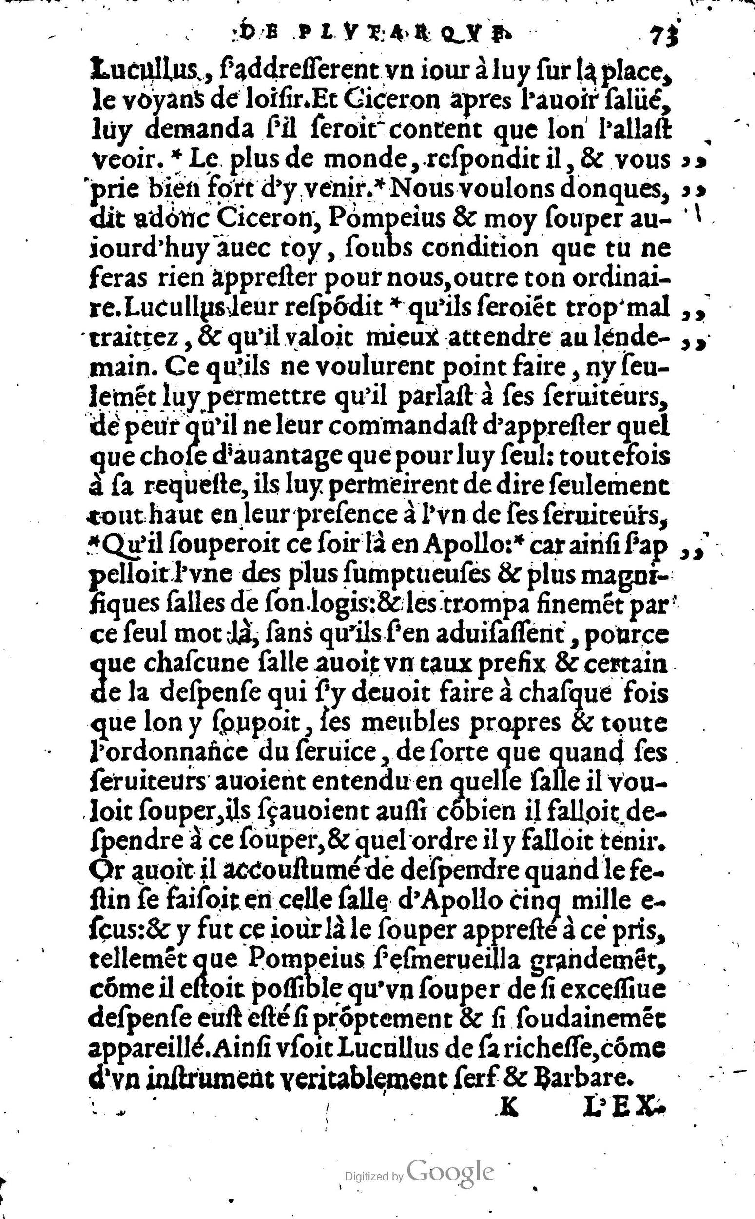 1568 - Willem Silvius - Trésor des vies de Plutarque - Anvers Plantin-Moretus