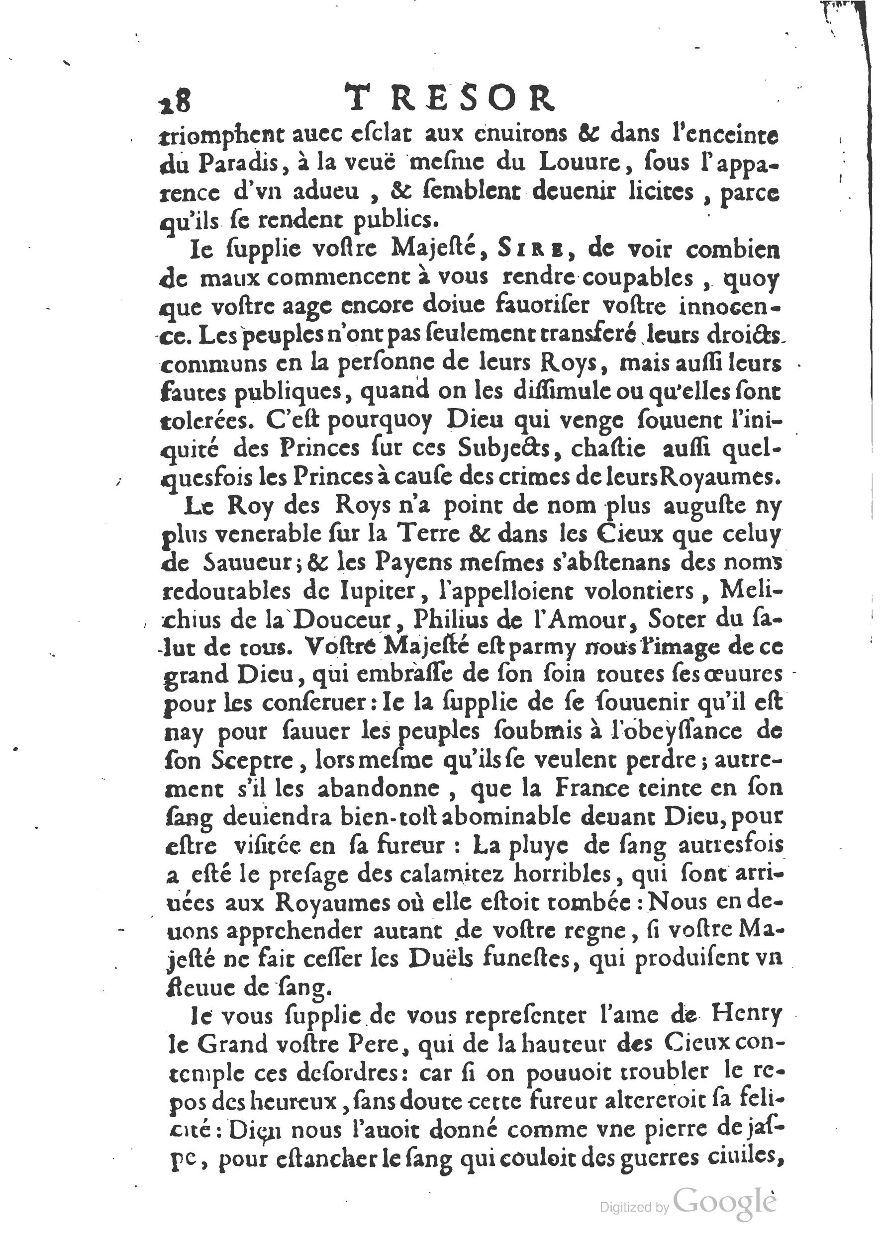 1654 - Michel Bobin - Trésor des harangues, remontrances et oraisons funèbres - BM Lyon