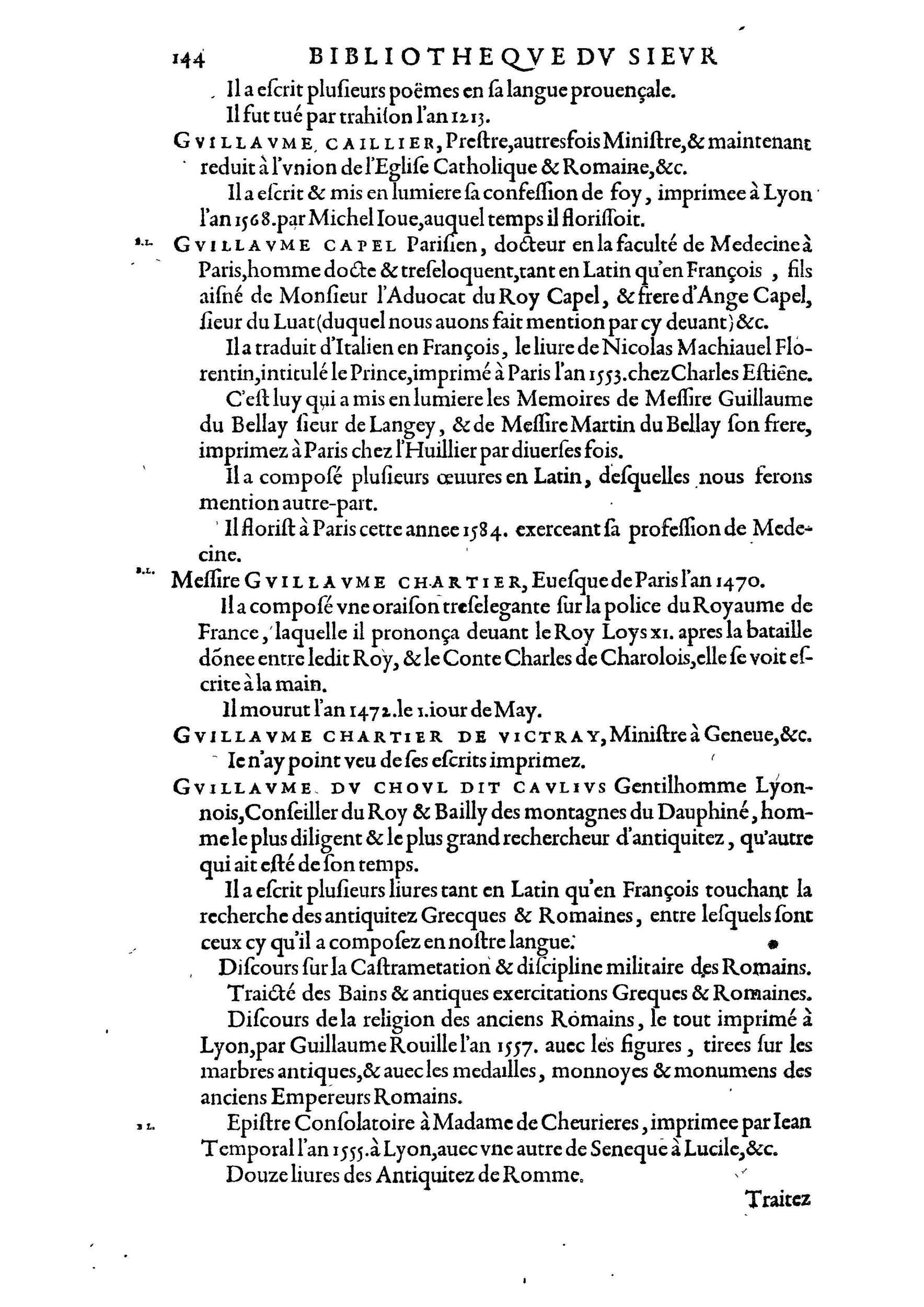 1584 - Abel L&#039;Angelier - Bibliothèques françaises - BnF