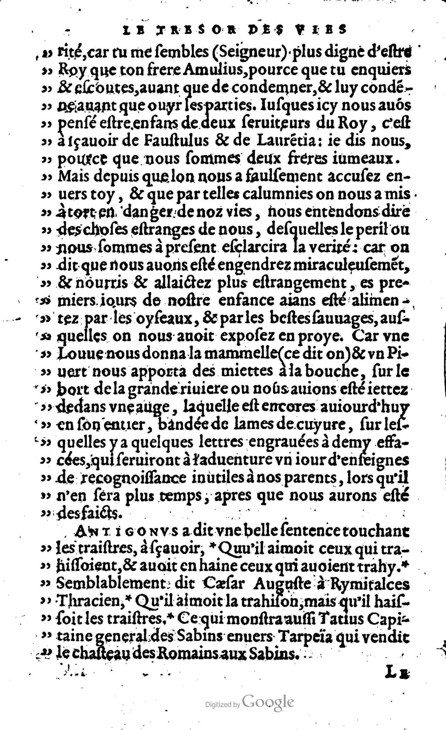 1568 - Willem Silvius - Trésor des vies de Plutarque - Anvers Plantin-Moretus
