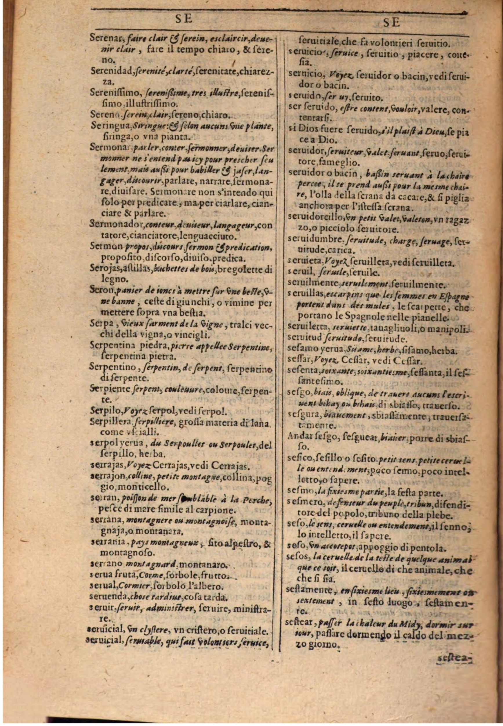 1609 - Philippe Albert et Alexandre Pernet - Trésor des trois langues française, italienne et espagnole (Première partie) - BSB Munich 1609 - Philippe Albert et Alexandre Pernet - Trésor des trois langues française, italienne et espagnole (Première partie) - BSB Munich