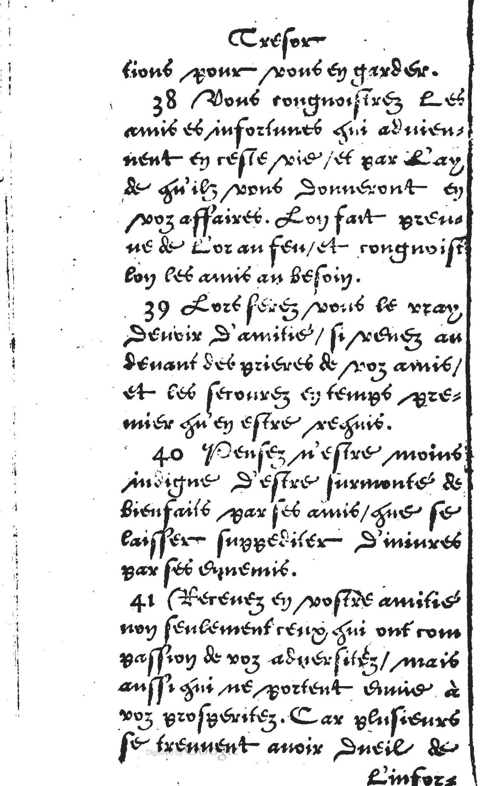 1560 - Jean Bellère - Trésor de vertu - Det Kongelige Bibliotek