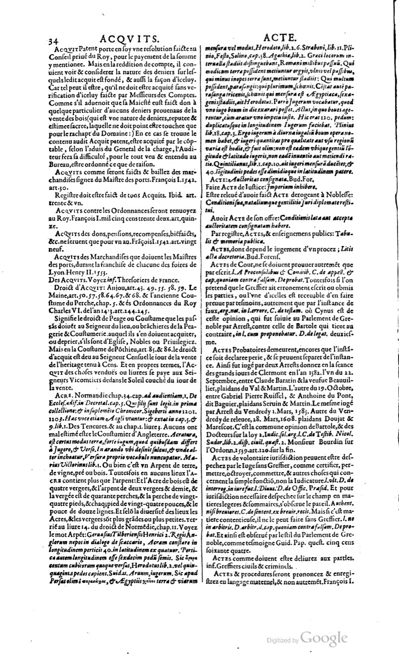 1629 - Veuve Nicolas Buon - Trésor du droit français (29620 T. 1) - BM Lyon