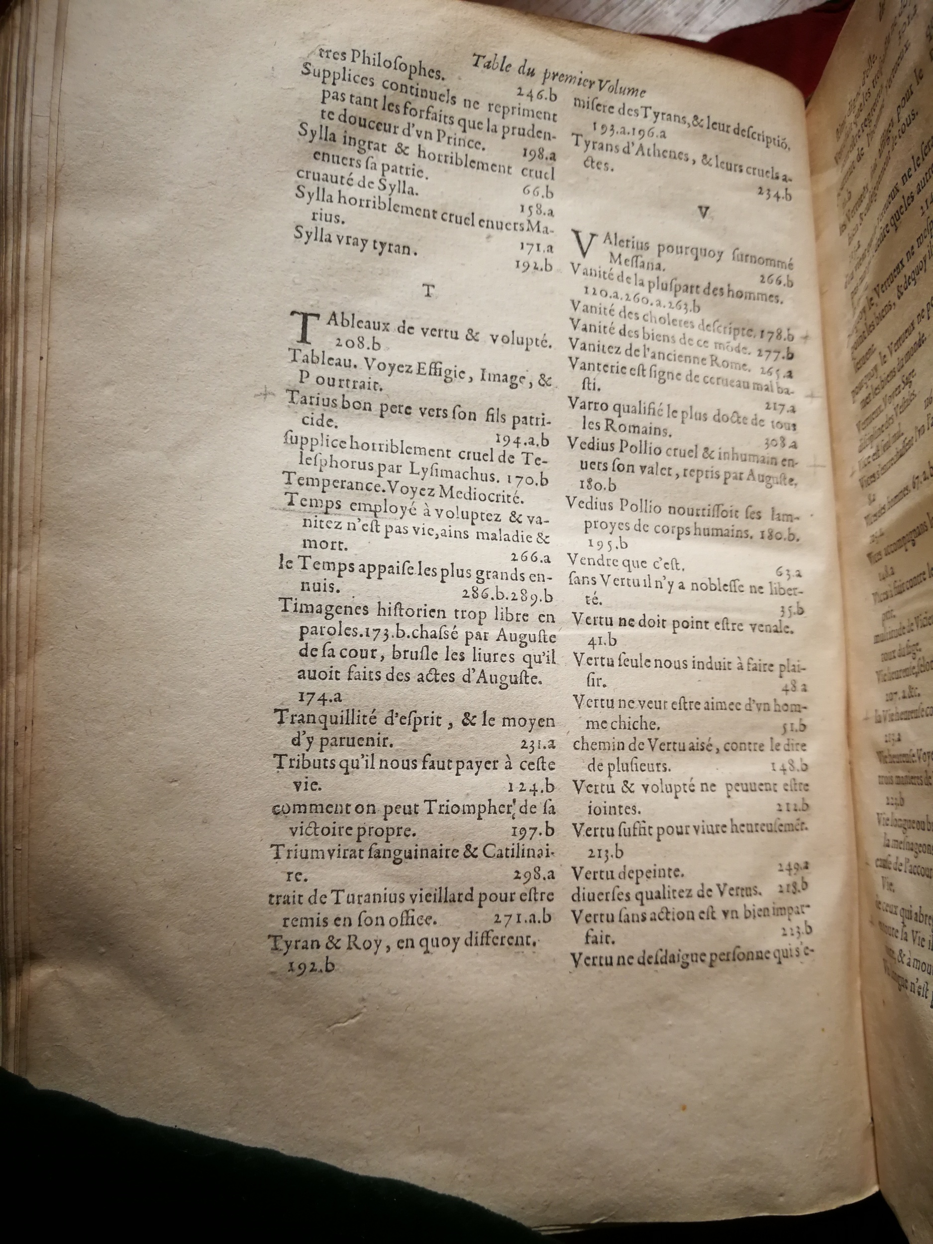 1595 - Jean Houzé - Œuvres morales et mêlées de Sénèque, Trésor de philosophie morale - T. 1 - BnF