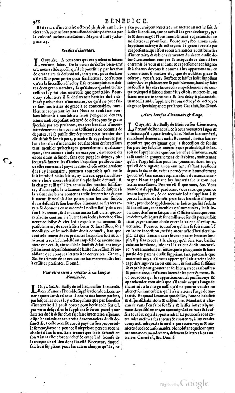 1629 - Veuve Nicolas Buon - Trésor du droit français (29620 T. 1) - BM Lyon