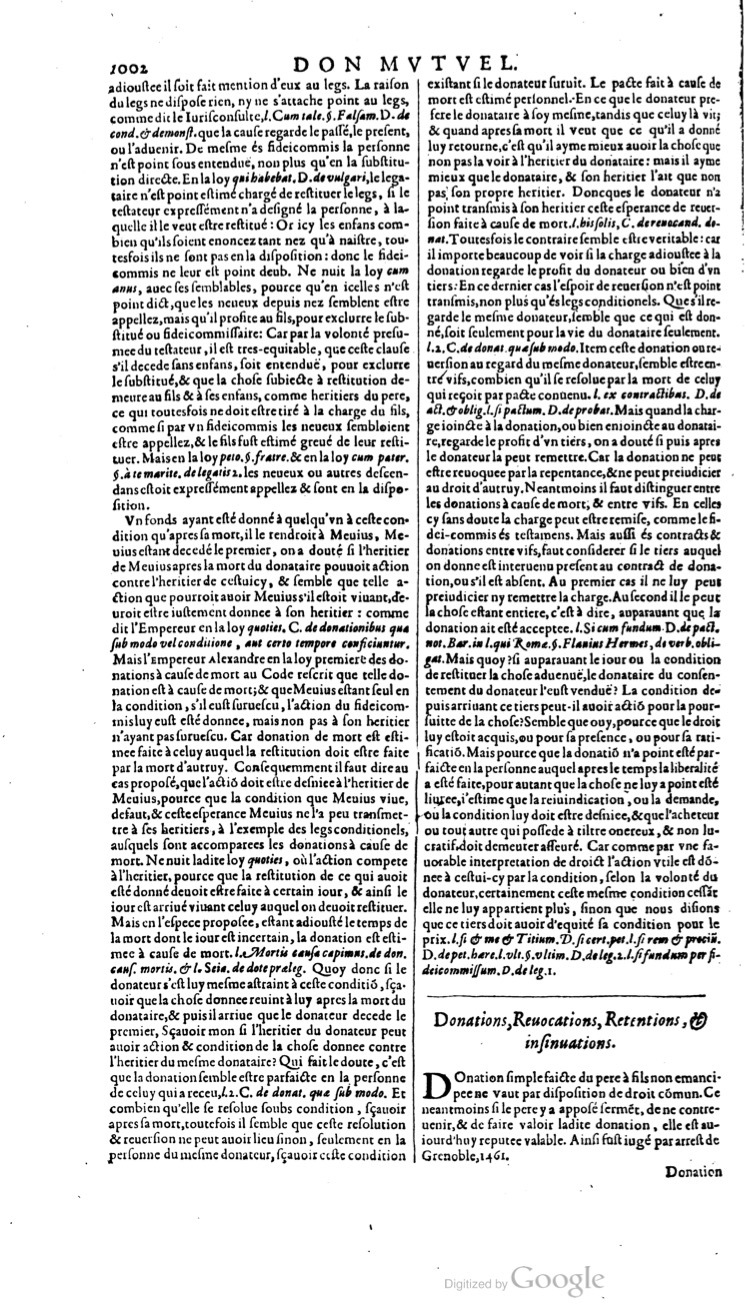 1629 - Veuve Nicolas Buon - Trésor du droit français (21754 T. 1) - BM Lyon