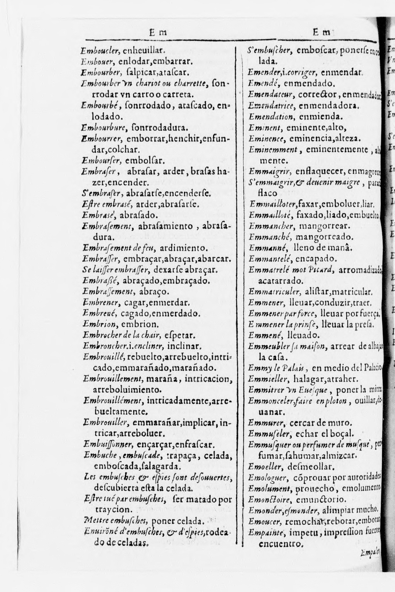1616 - Veuve Marc Orry - Trésor des deux langues espagnole et française (Seconde partie) - BnF 1616 - Veuve Marc Orry - Trésor des deux langues espagnole et française (Seconde partie) - BnF