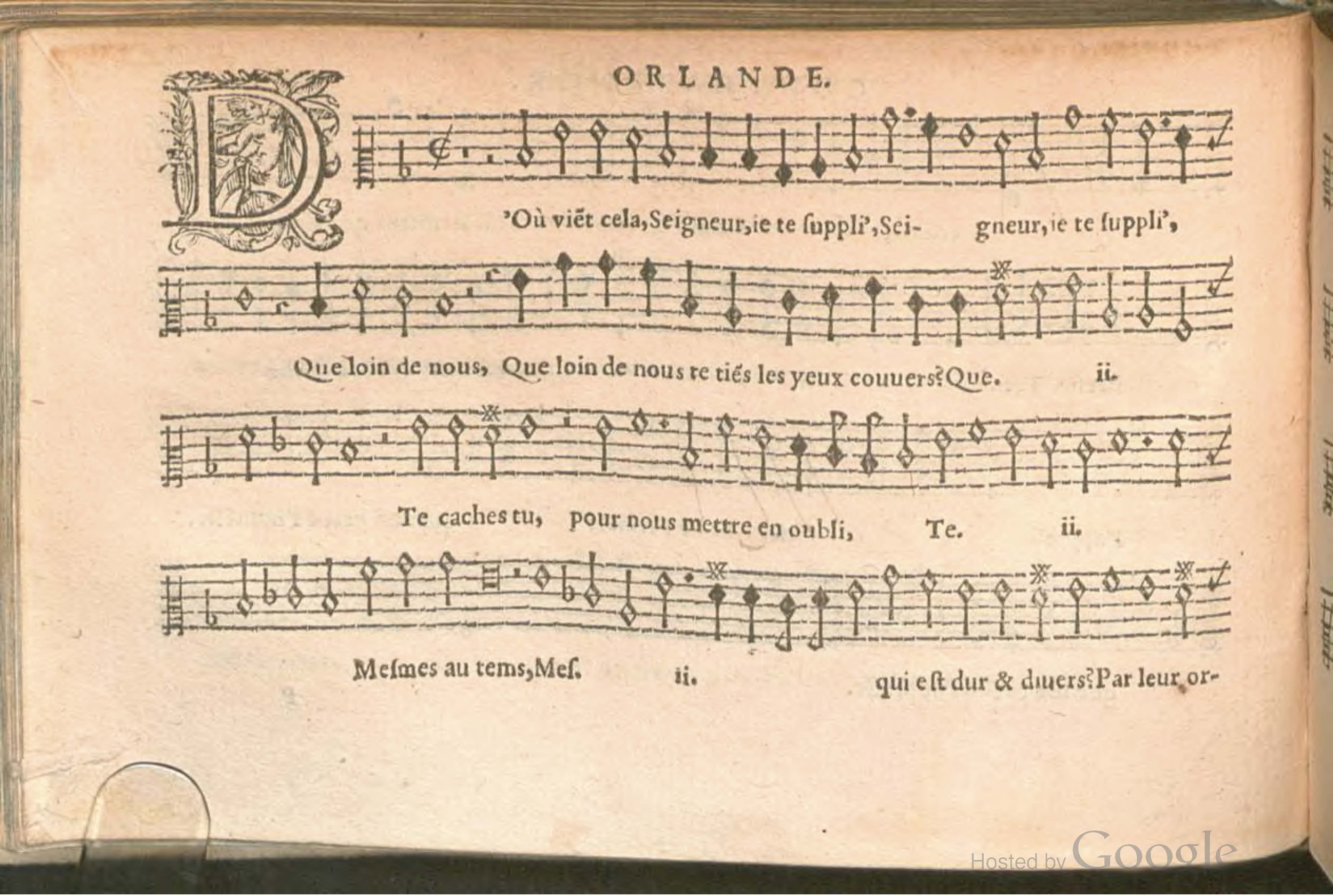 1576 - [Pierre de Saint-André] - Trésor de musique d’Orlande de Lassus Contratenor - BSB Munich