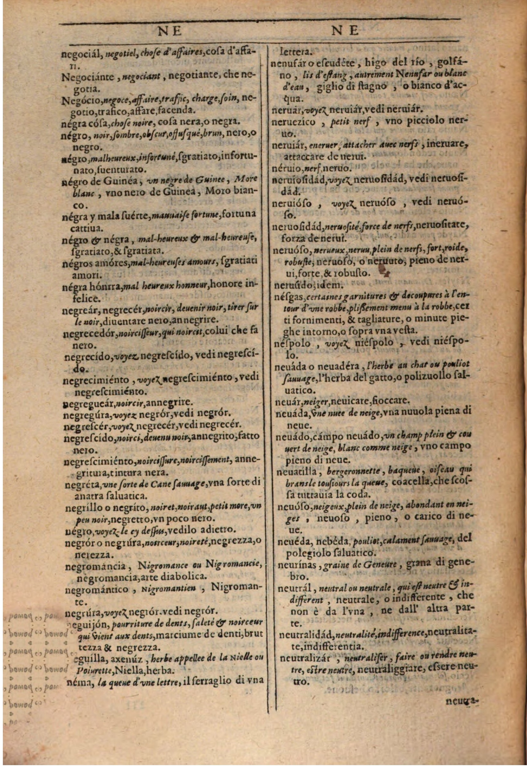 1609 - Philippe Albert et Alexandre Pernet - Trésor des trois langues française, italienne et espagnole (Première partie) - BSB Munich 1609 - Philippe Albert et Alexandre Pernet - Trésor des trois langues française, italienne et espagnole (Première partie) - BSB Munich