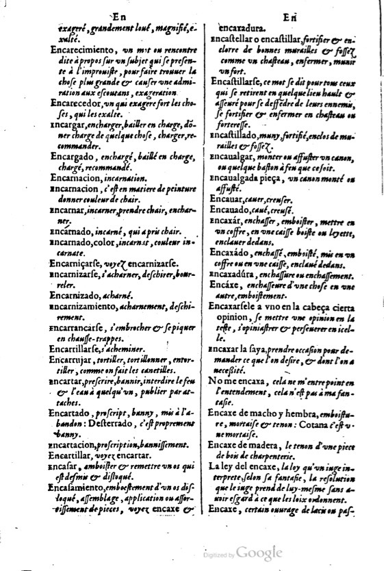 1621 - Adrian Tiffaine - Trésor des deux langues espagnole et française - BM Lyon