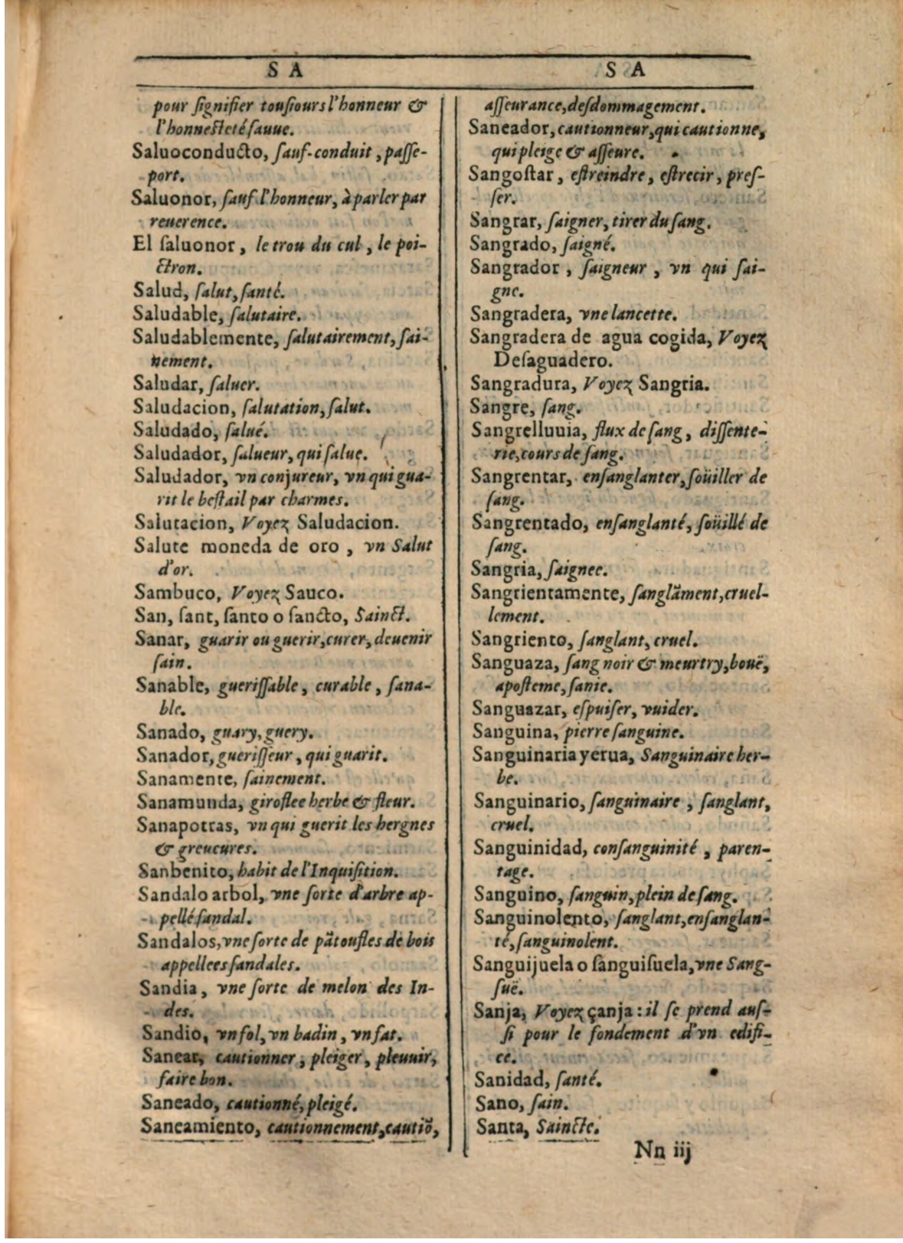 1607 - Marc Orry - Trésor des deux langues espagnole et française (Première partie) - BSB Munich 1607 - Marc Orry - Trésor des deux langues espagnole et française (Première partie) - BSB Munich
