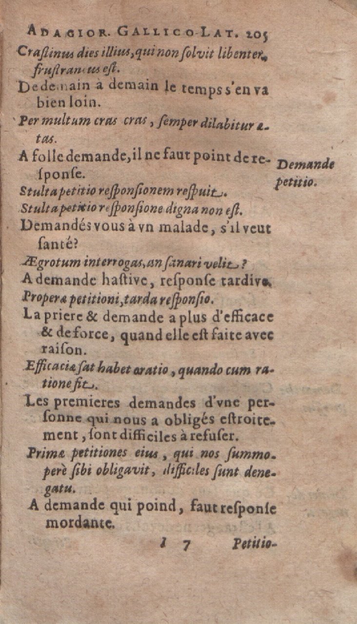1612 - Dominicus Custos - Trésor des proverbes français  - Bibliopol-Olomuc