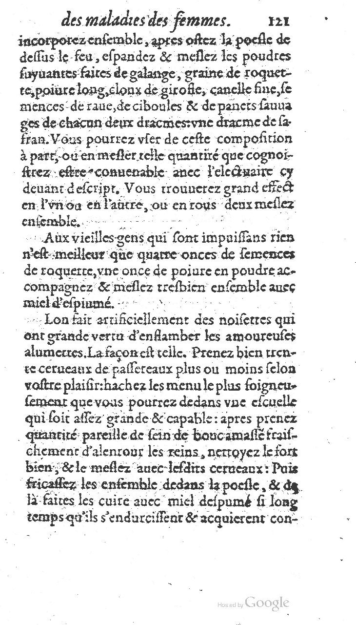 1585 - Jacques du Puis - Trésor des remèdes secrets pour les maladies des femmes - BnF