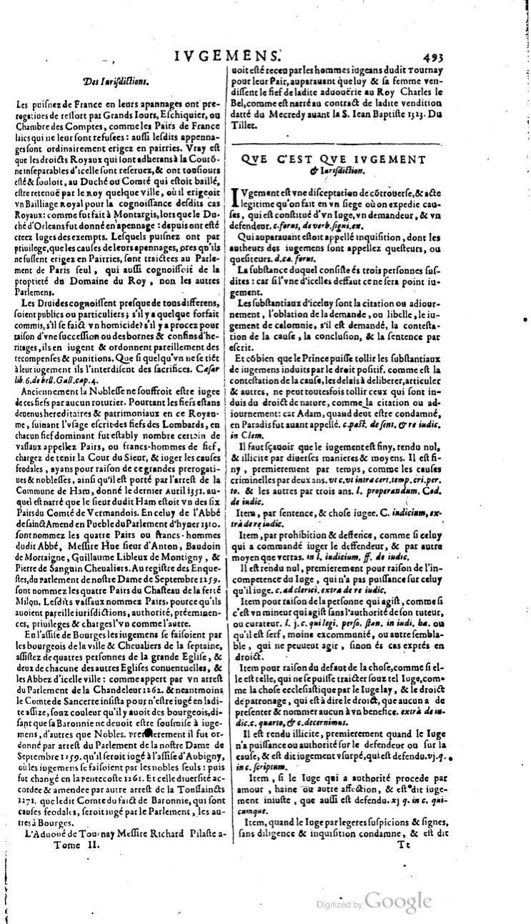 1629 - Veuve Nicolas Buon - Trésor du droit français (21754 T. 2) - BM Lyon