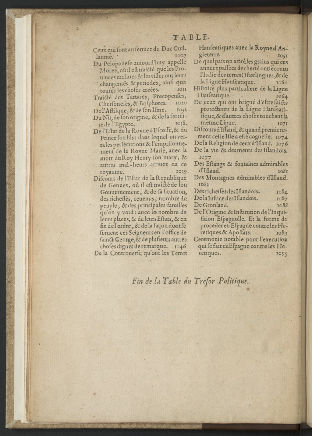 1608 - Nicolas Du Fossé - Trésor politique - BnF Tolbiac