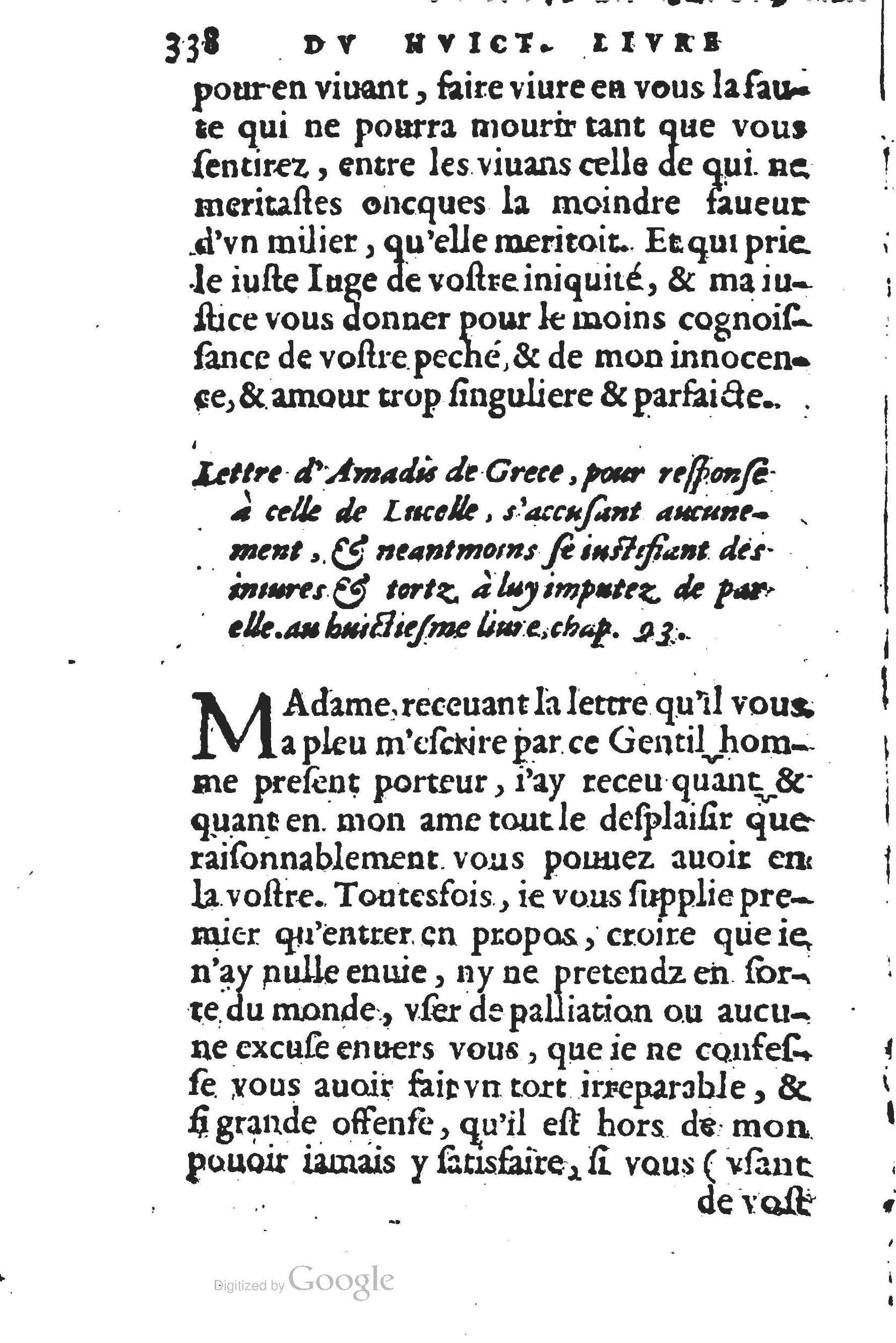 1560 - Jean d’Ogerolles et Gabriel Cotier Lyon - Trésor des Amadis - BSB Munich