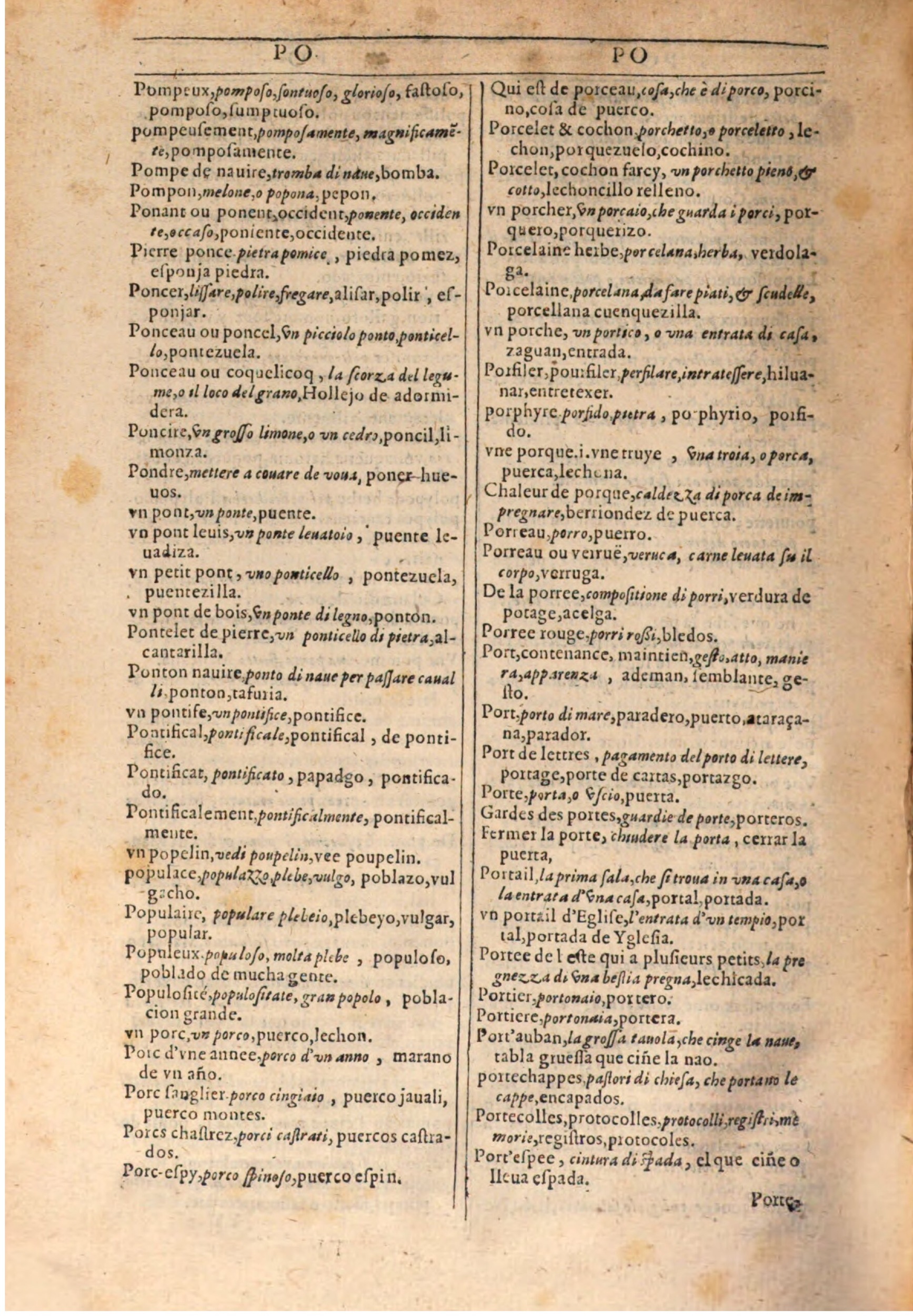1609 - Philippe Albert et Alexandre Pernet - Trésor des trois langues française, italienne et espagnole (Seconde partie) - BSB Munich 1609 - Philippe Albert et Alexandre Pernet - Trésor des trois langues française, italienne et espagnole (Seconde partie) - BSB Munich