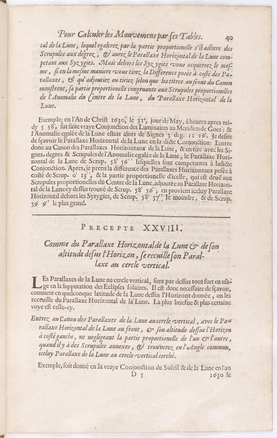 1634 - Zacharie Roman - Les Tables perpétuelles - BnF Arsenal