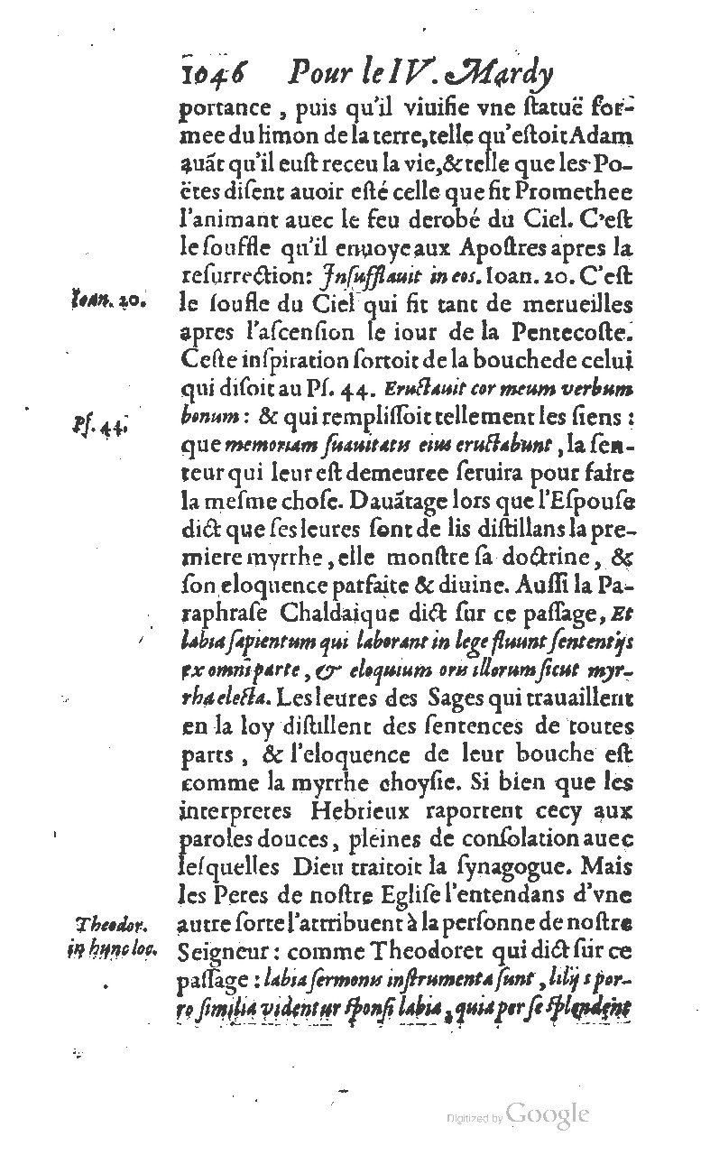 1607 - Nicolas Du Fossé - Trésor quadragésimal - T 01 - BM Lyon