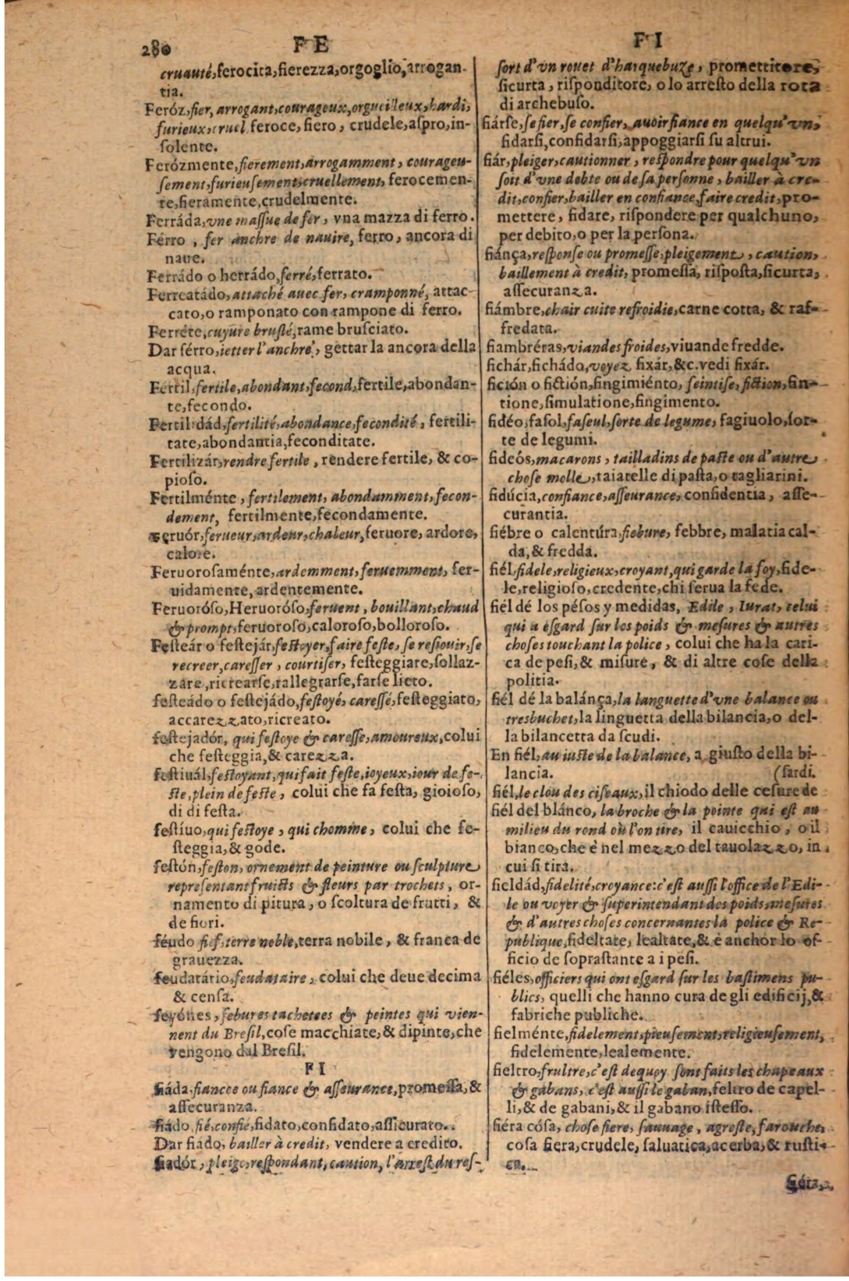 1606 - Samuel Crespin - Thresor des trois langues, francoise, italiene et espagnolle - BSB Munich