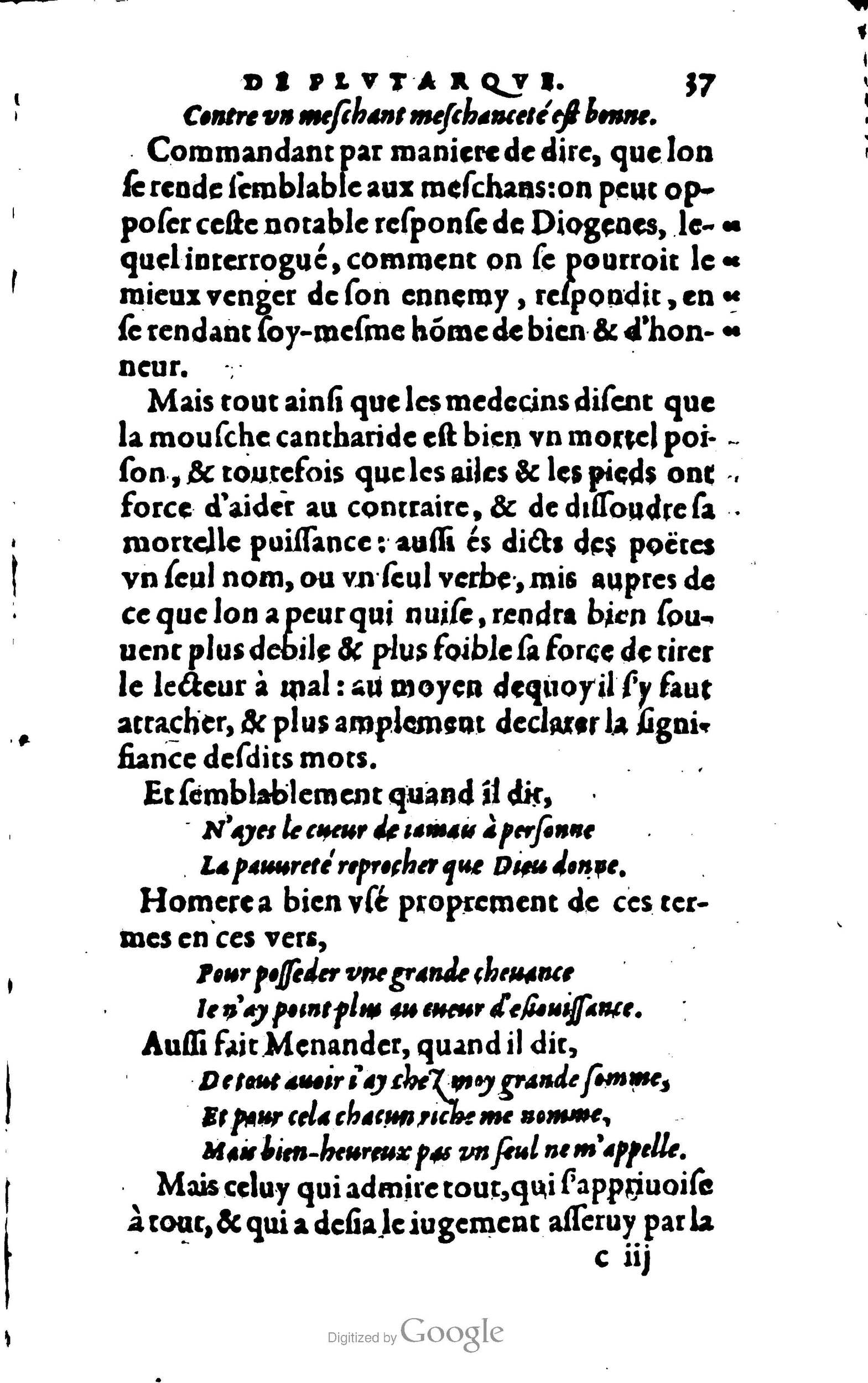 1578 - Jean Poupy - Trésor des morales de Plutarque - BSB Munich
