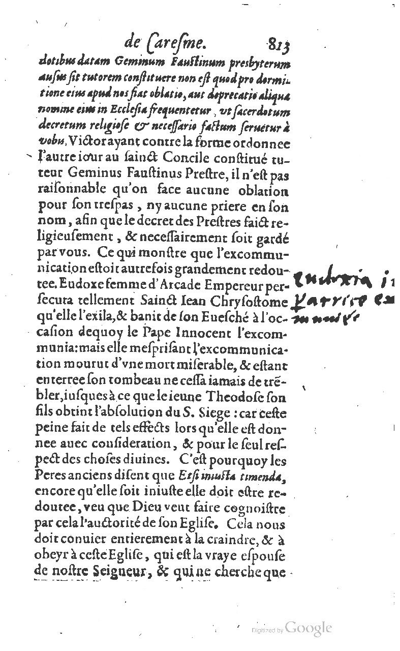 1607 - Nicolas Du Fossé - Trésor quadragésimal - T 01 - BM Lyon