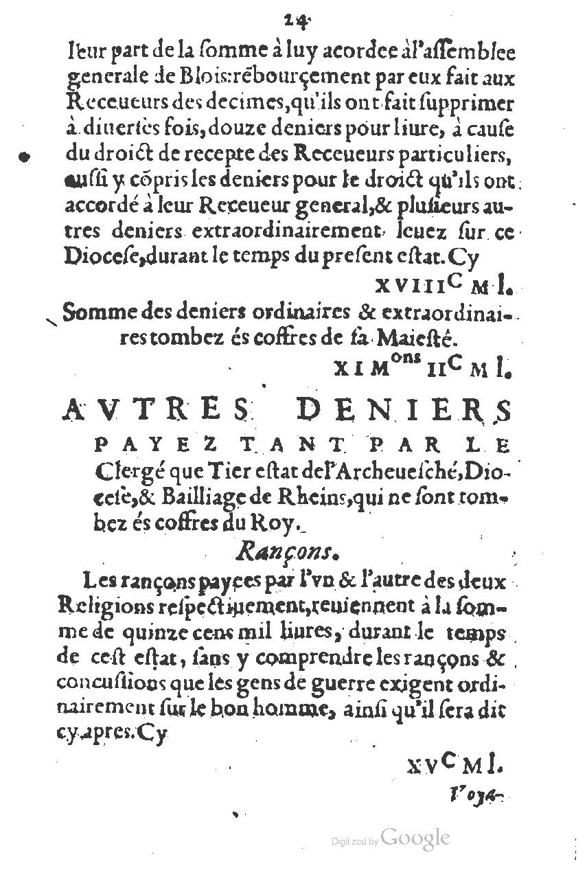 1581 - s.n. - Secret des trésors de France (Livre II) - BSB Munich