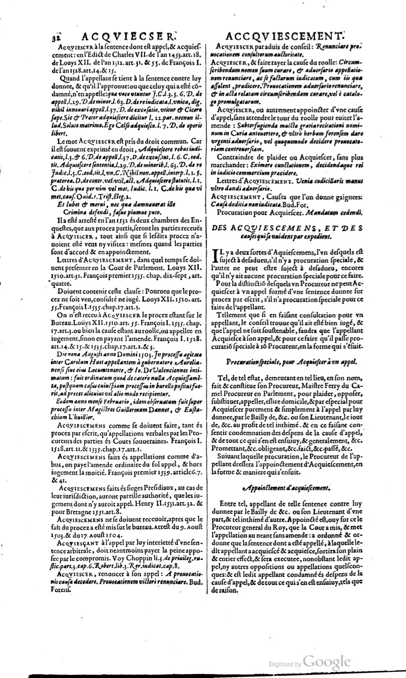 1629 - Veuve Nicolas Buon - Trésor du droit français (29620 T. 1) - BM Lyon