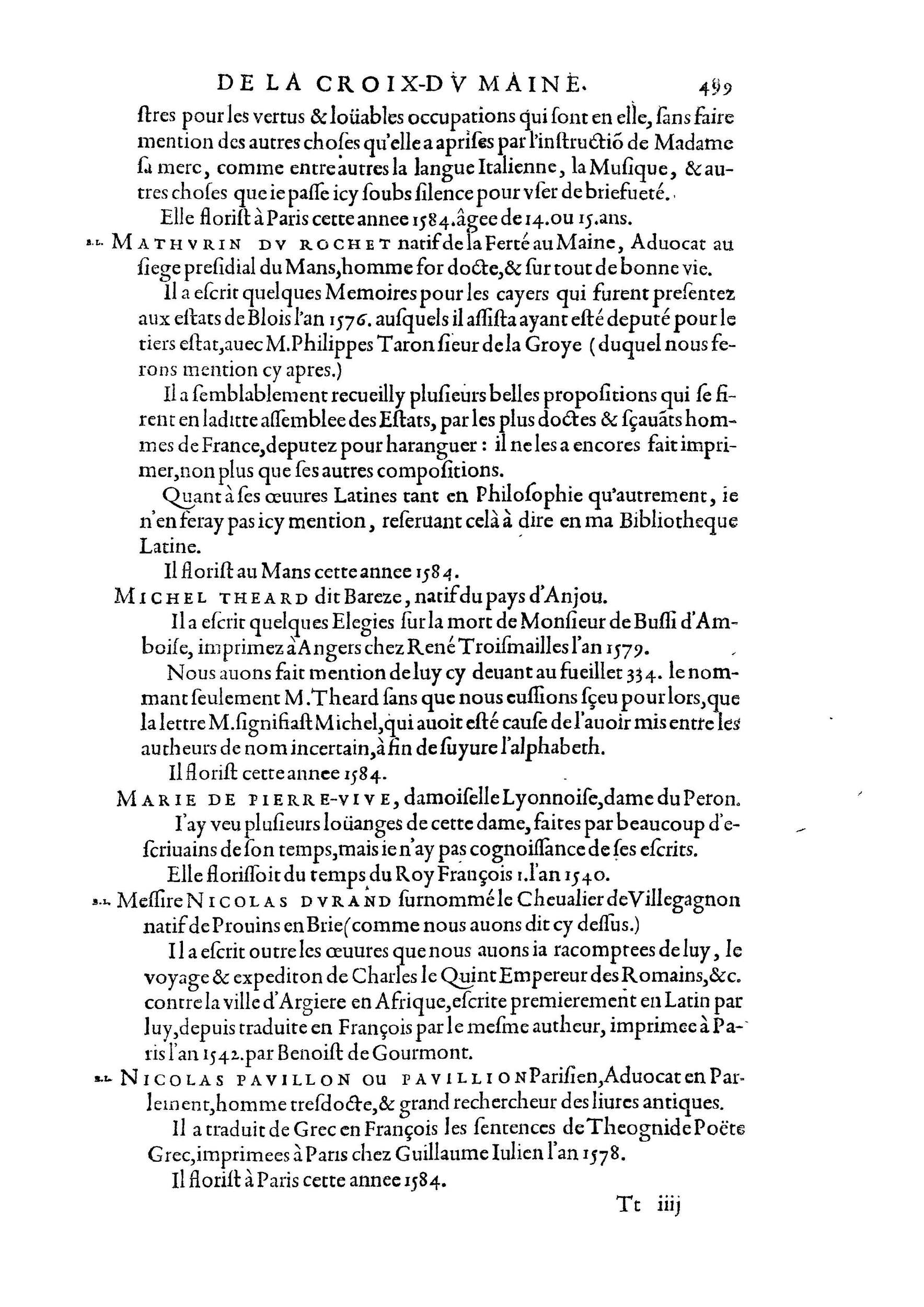 1584 - Abel L&#039;Angelier - Bibliothèques françaises - BnF