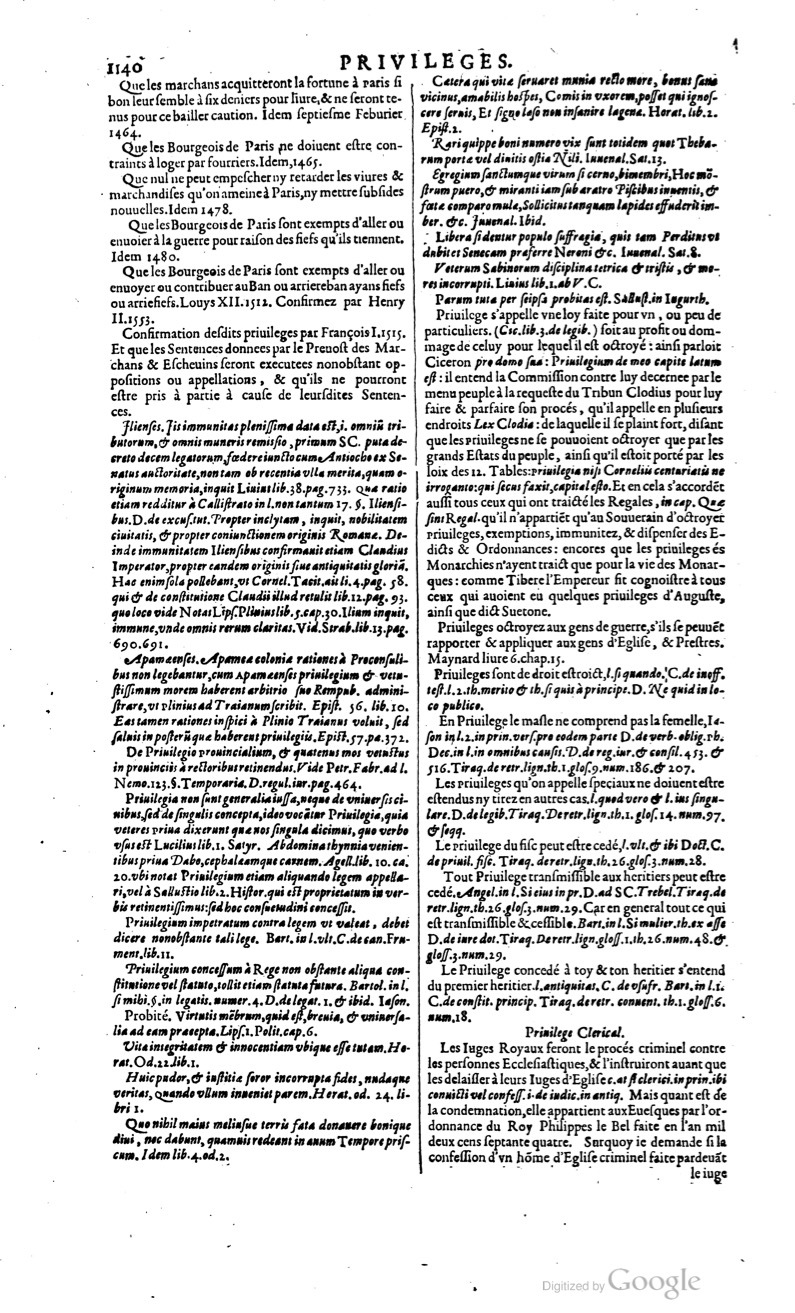 1629 - Veuve Nicolas Buon - Trésor du droit français (29620 T. 2) - BM Lyon