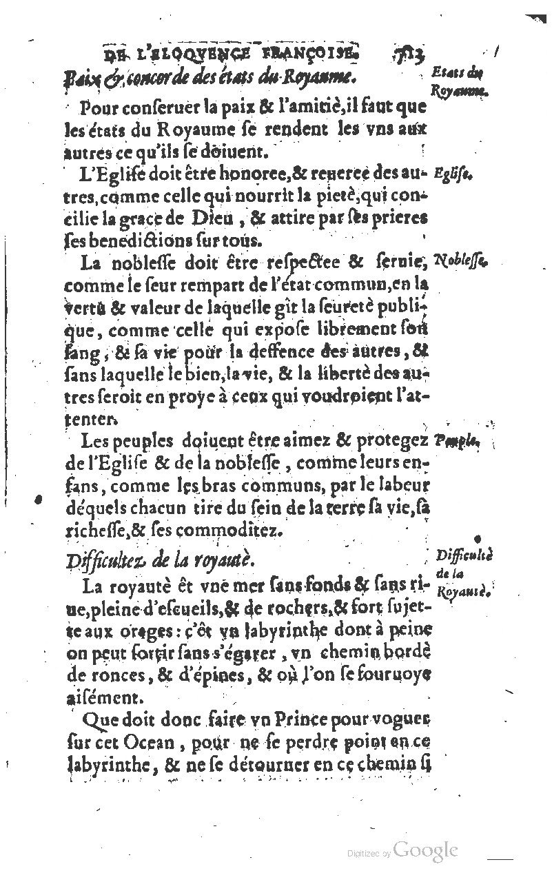 1610 - Louis Coste - Trésor de l’éloquence française (Seconde partie) - BM Lyon