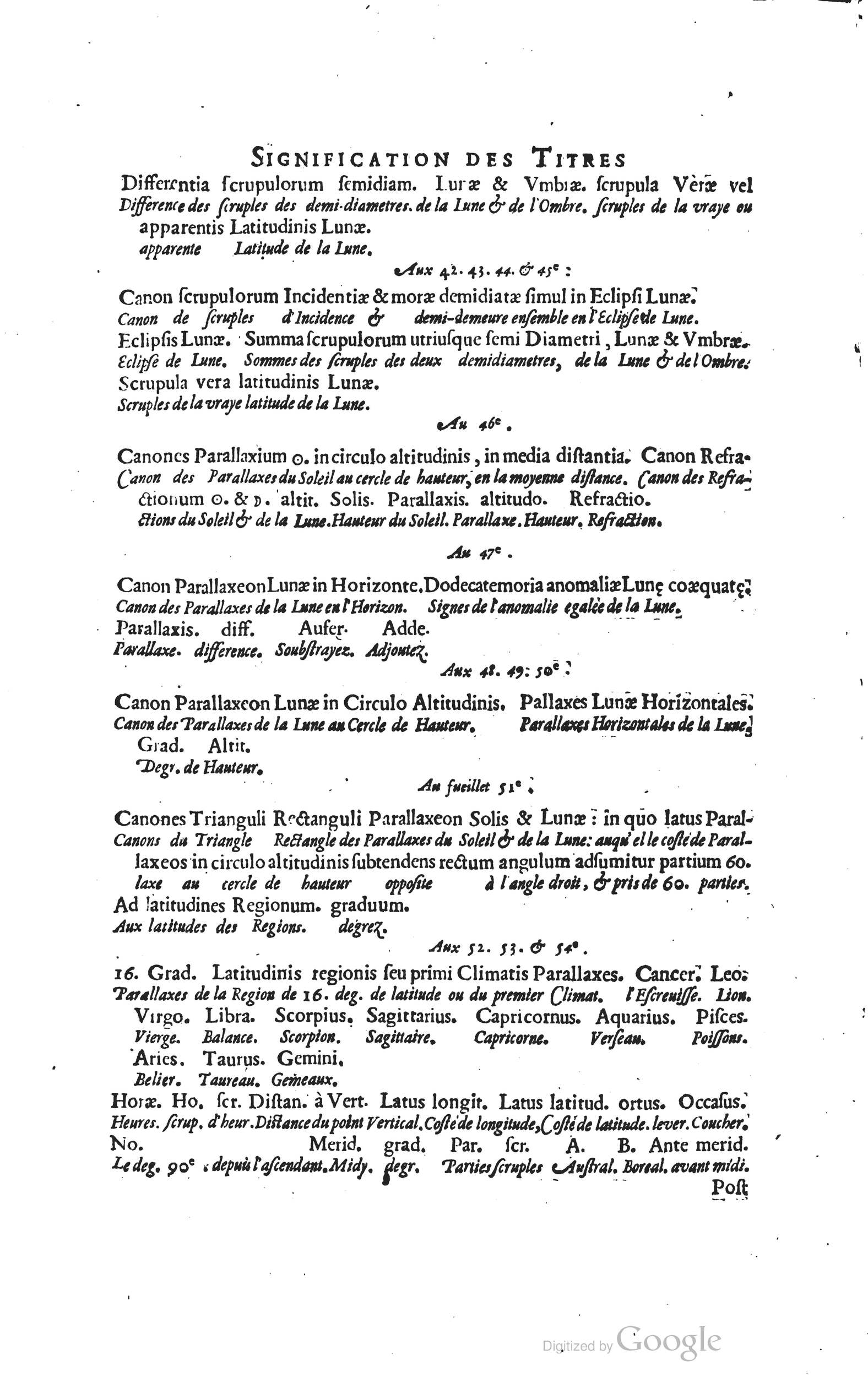 1634 - Zacharie Roman - Les Tables perpétuelles - Universiteit Leiden
