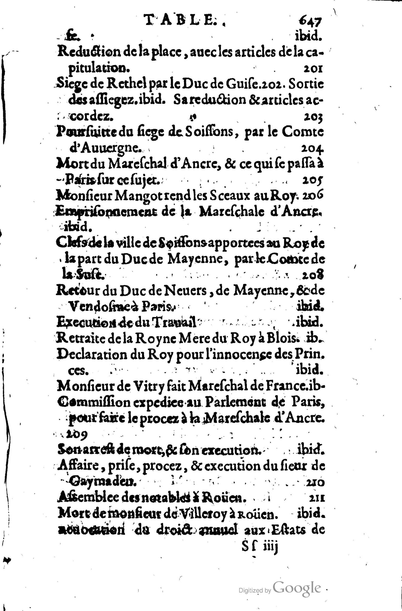 1623 - Joseph Bouillerot - Trésor de l’histoire générale de notre temps - BM Lyon