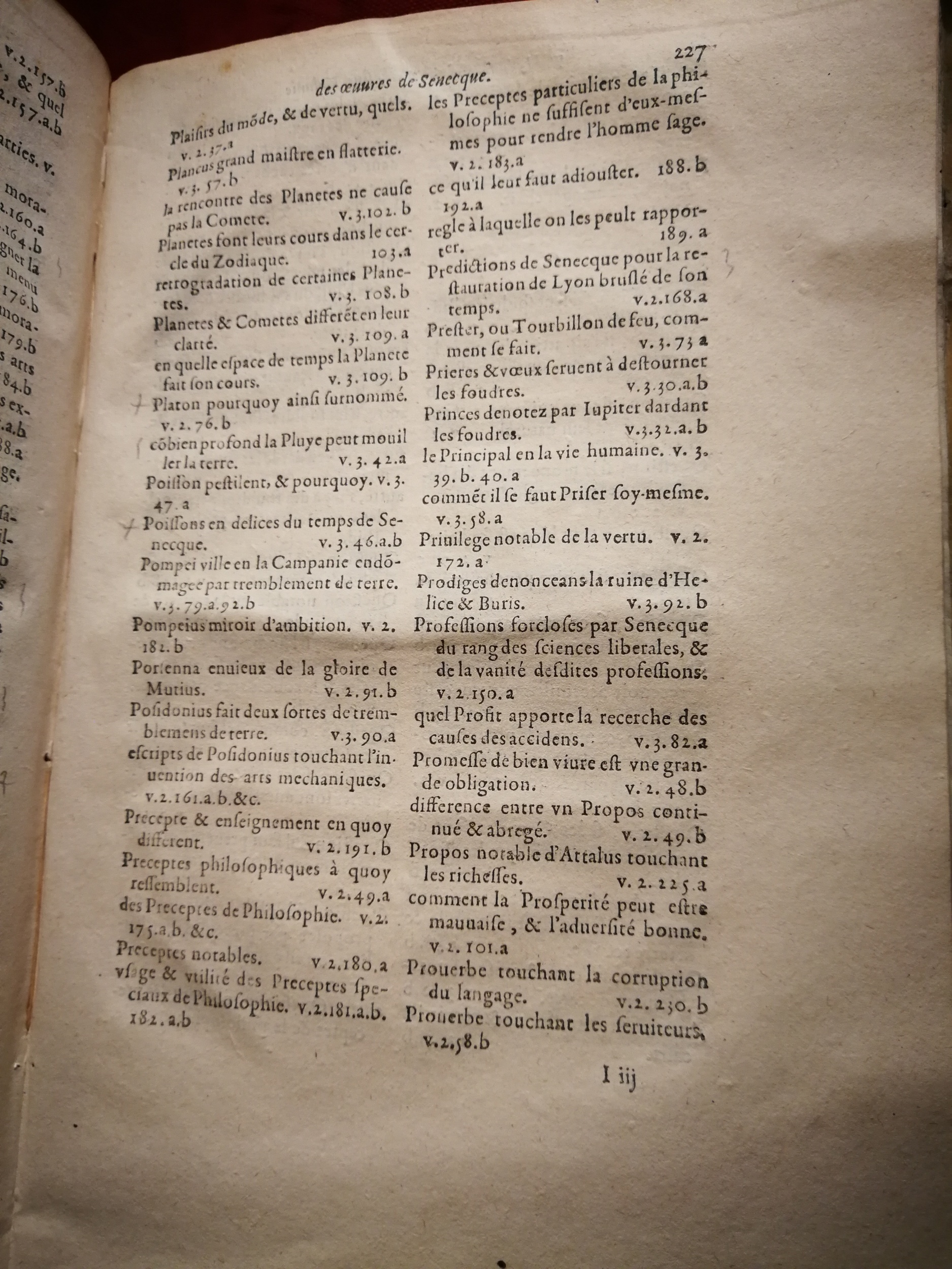 1595 - Jean Houzé - Œuvres morales et mêlées de Sénèque, Trésor de philosophie morale - T. 3 - BnF