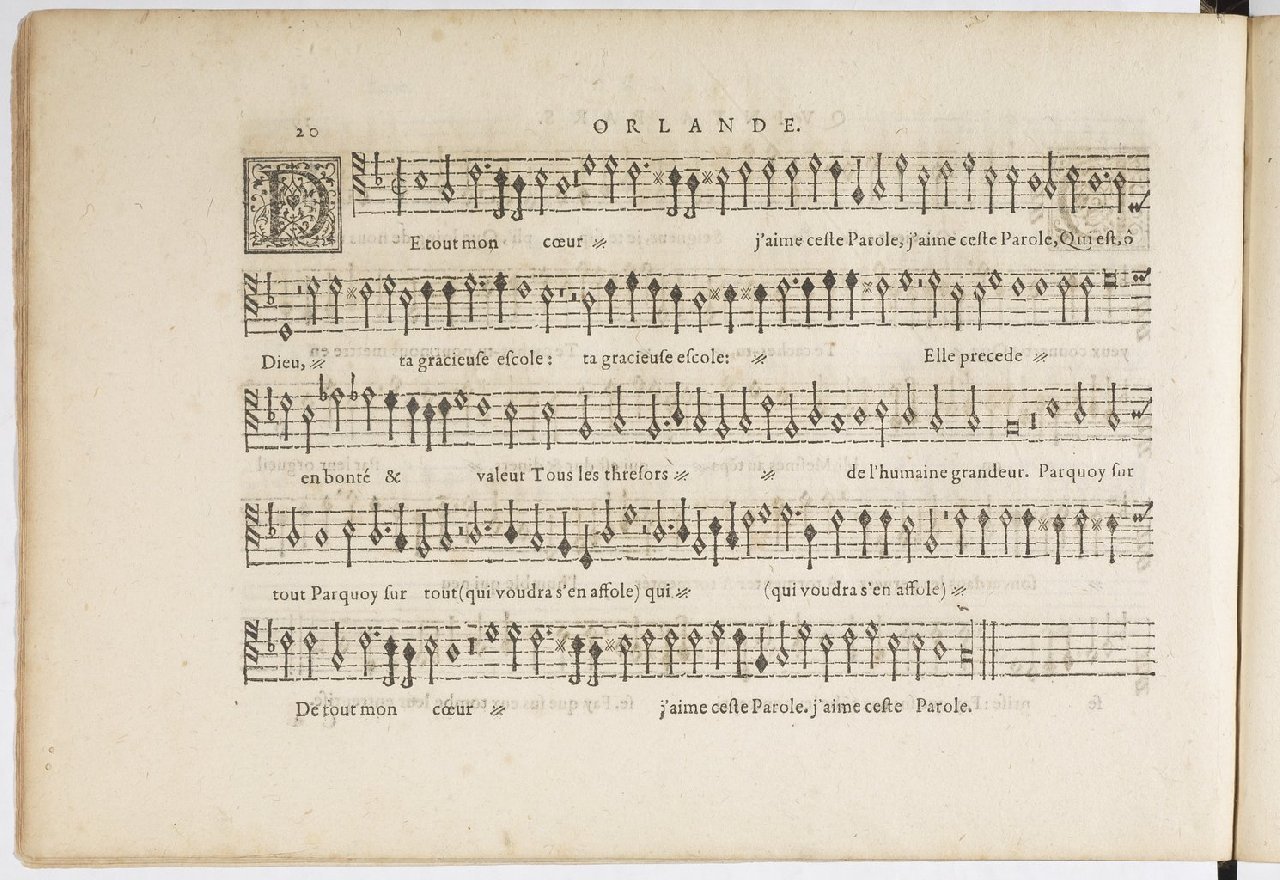 1594 - Paul Marceau - Trésor de musique d&#039;Orlande de Lassus, Superius, Bassus, Tenor, Quinta pars - BnF
