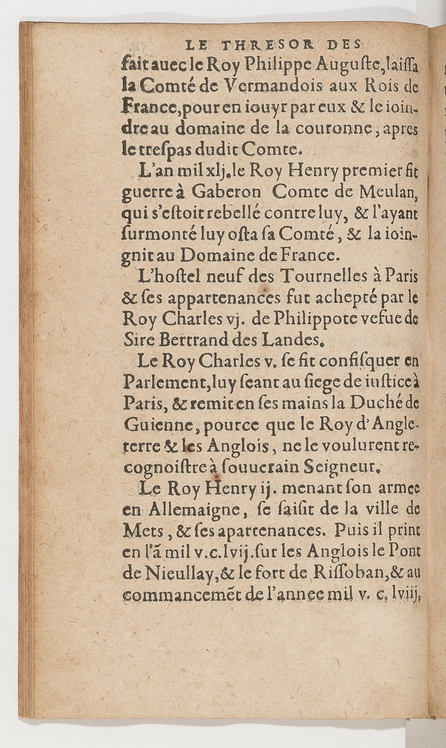 1583 - Galiot Corrozet - Trésor des histoires de France - BnF
